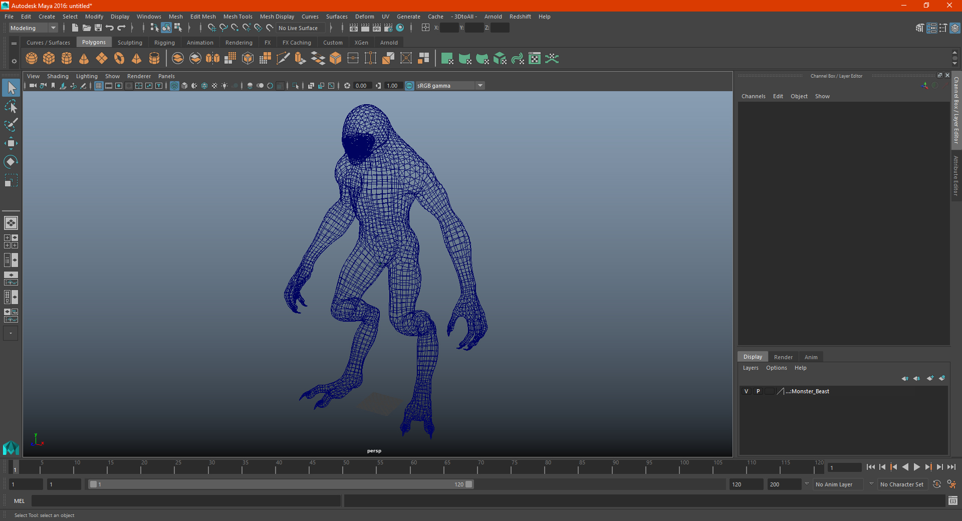 3D Monster Beast model