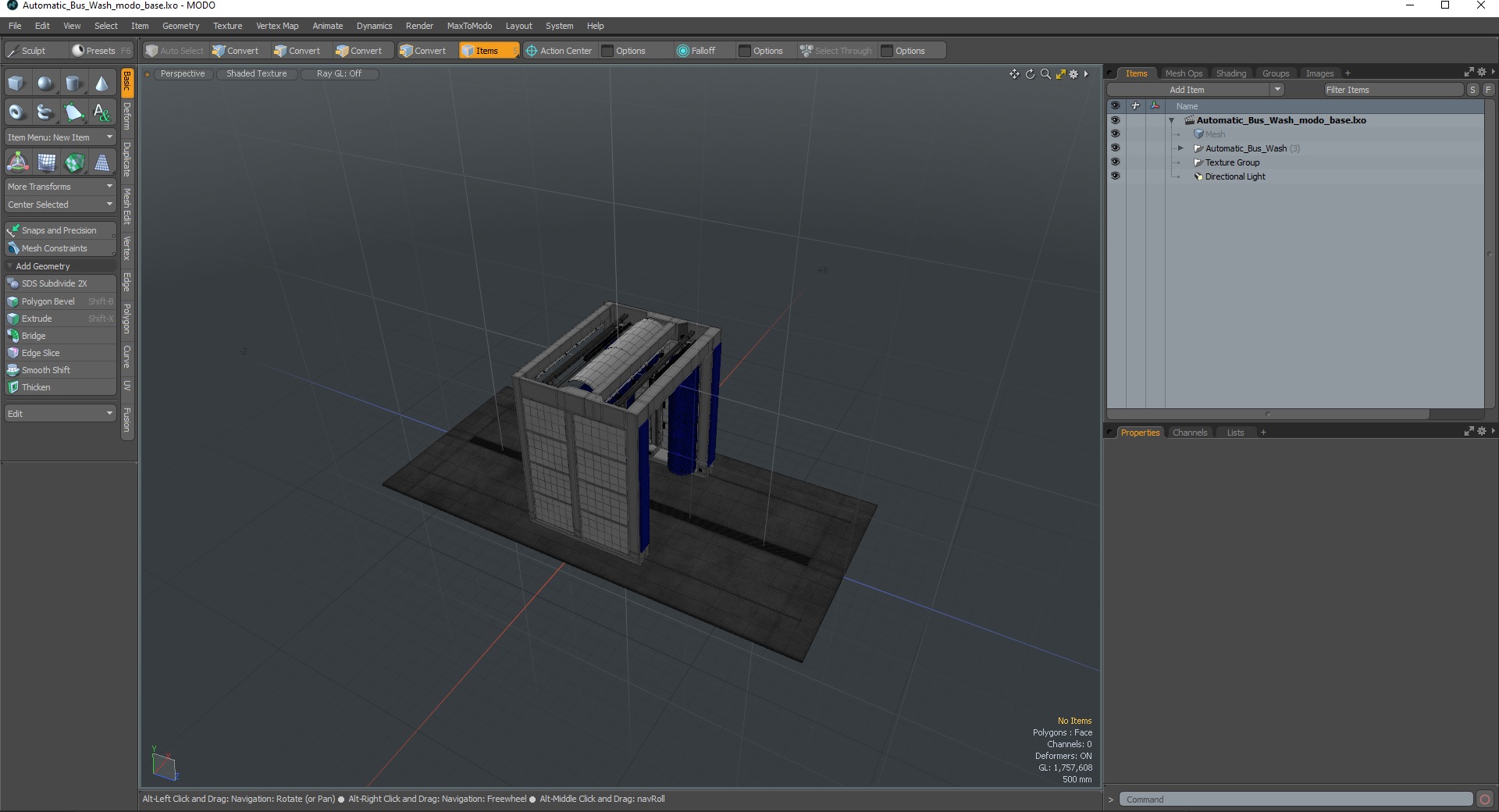 3D Automatic Bus Wash model