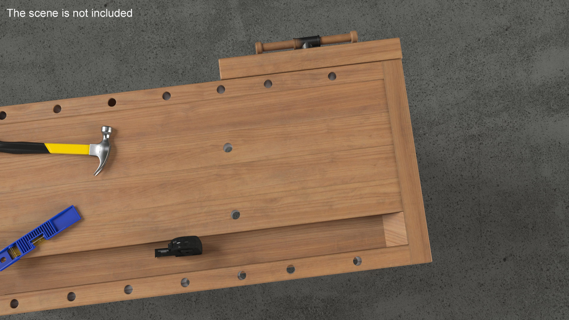 3D Oak Workbench model