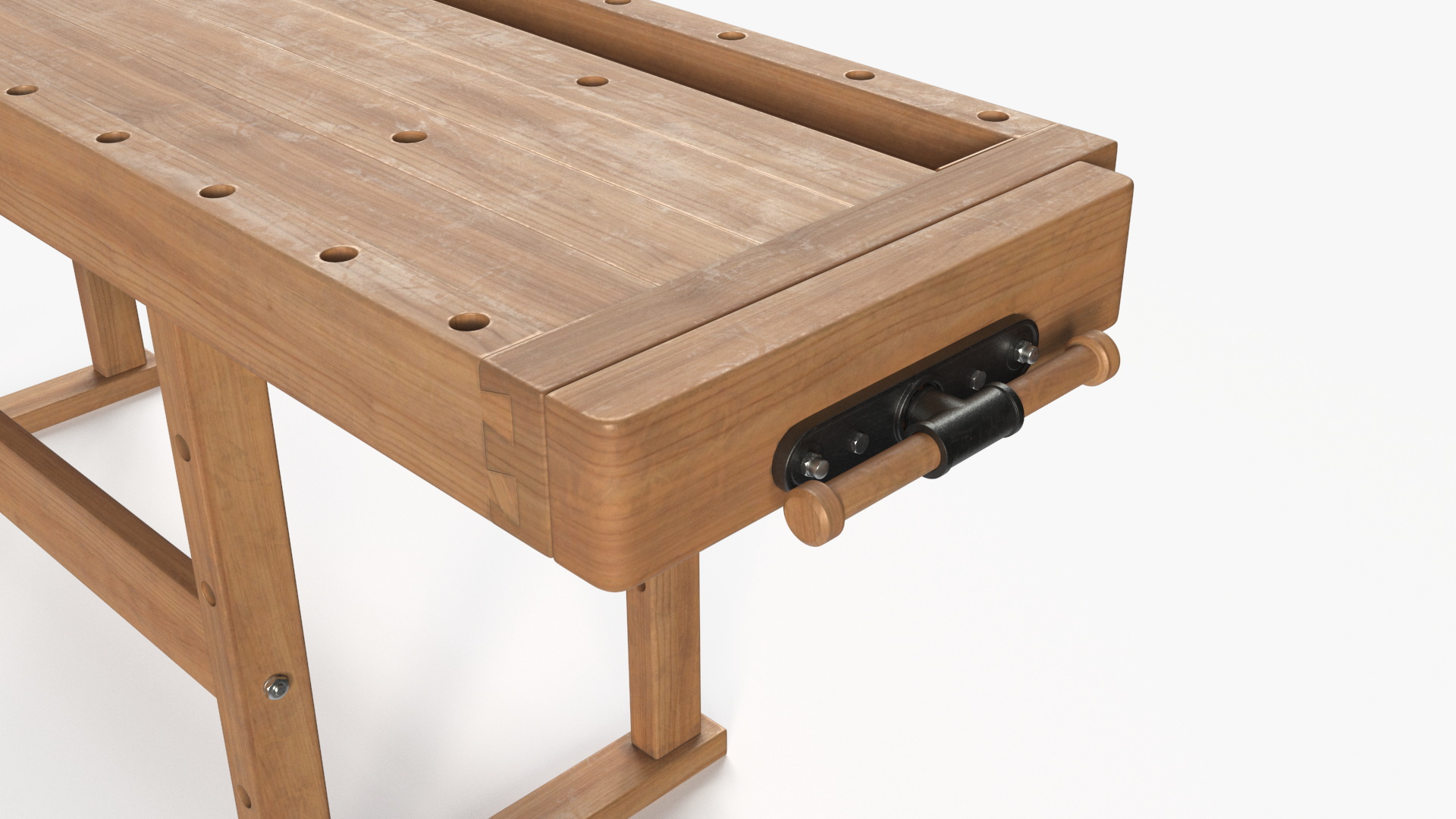 3D Oak Workbench model