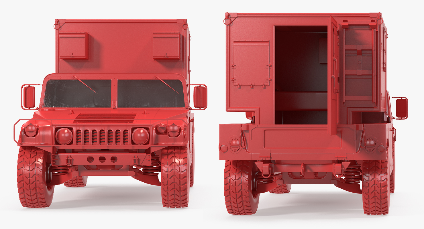 Shelter HMMWV m1037 Camo 3D model