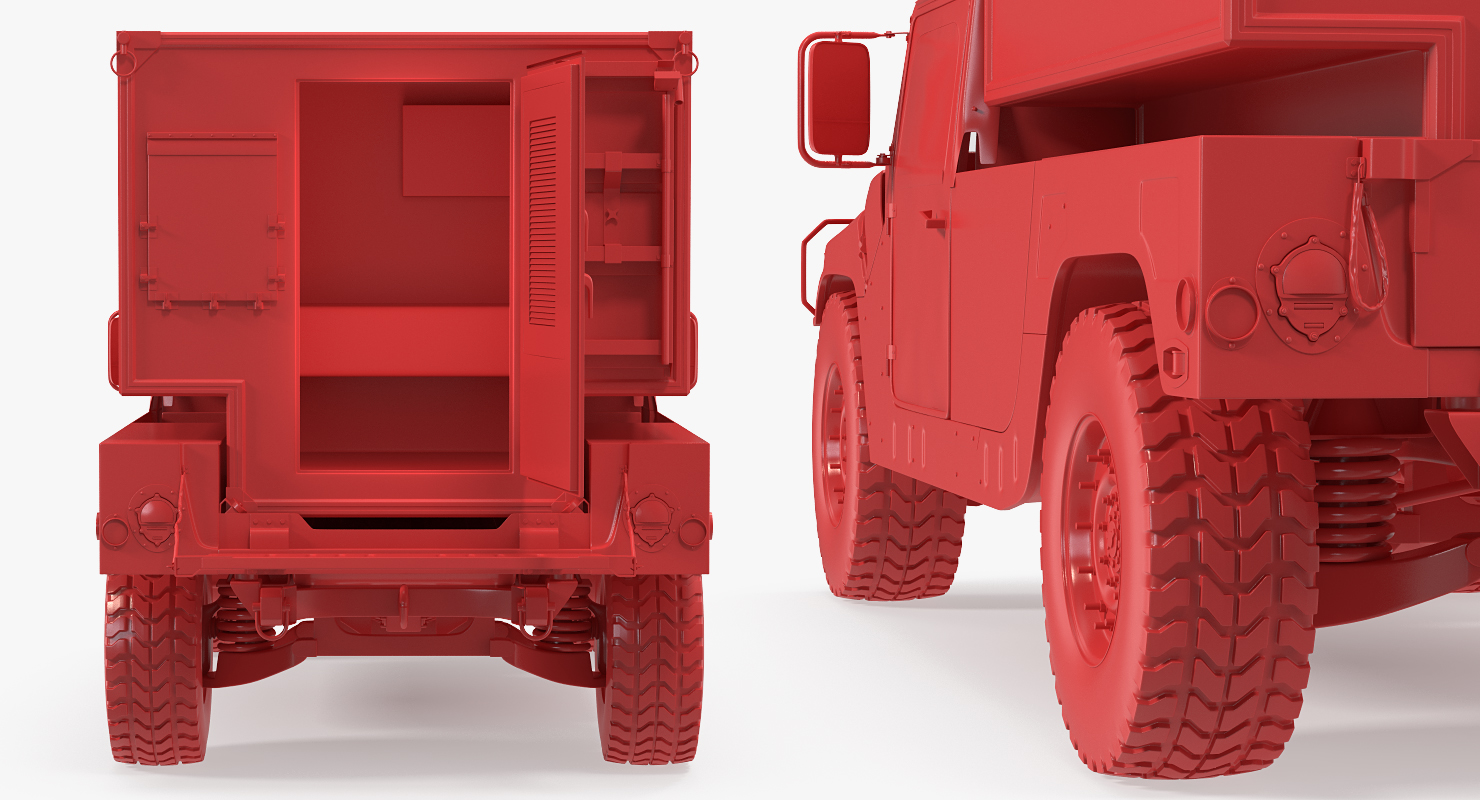 Shelter HMMWV m1037 Camo 3D model