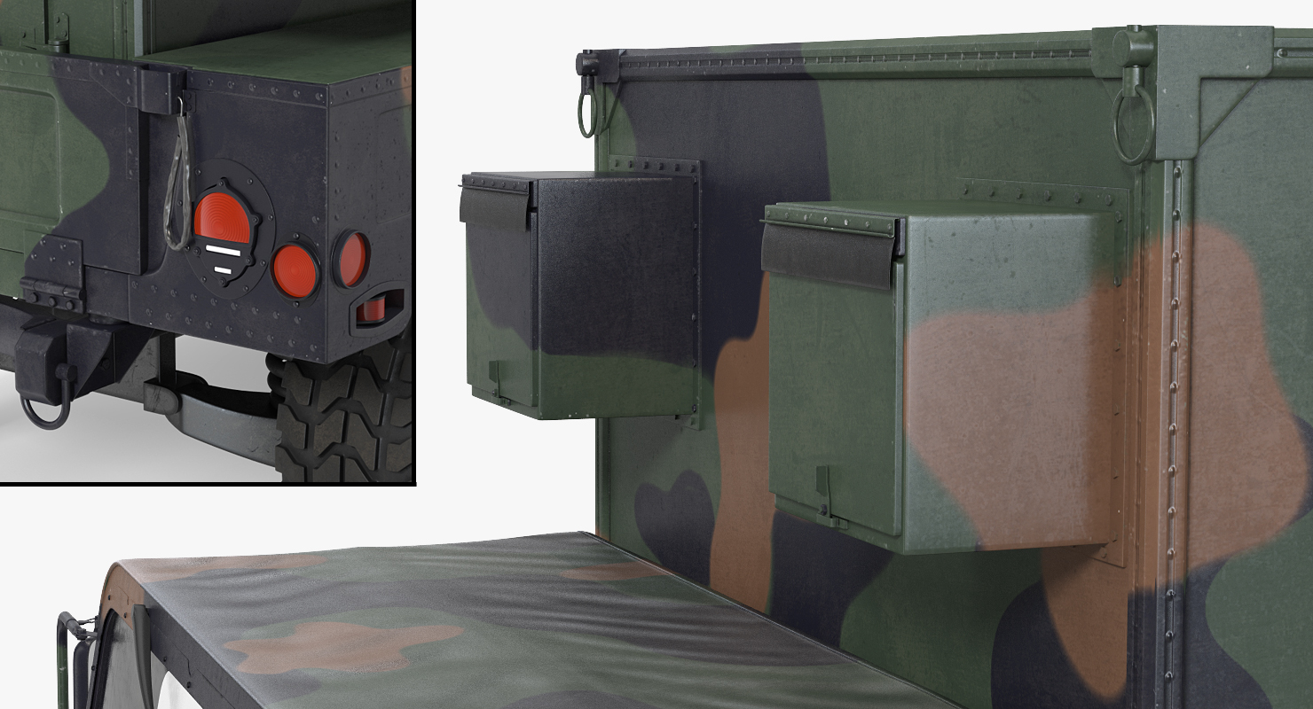 Shelter HMMWV m1037 Camo 3D model