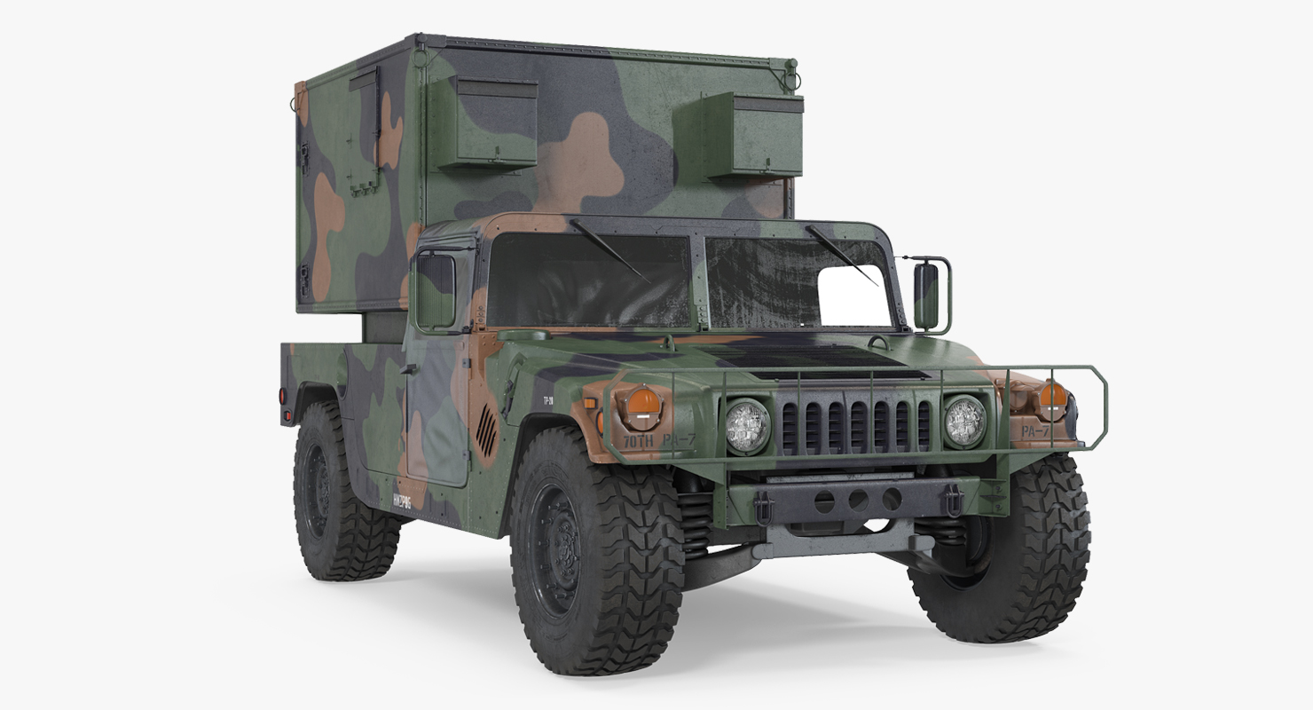 Shelter HMMWV m1037 Camo 3D model