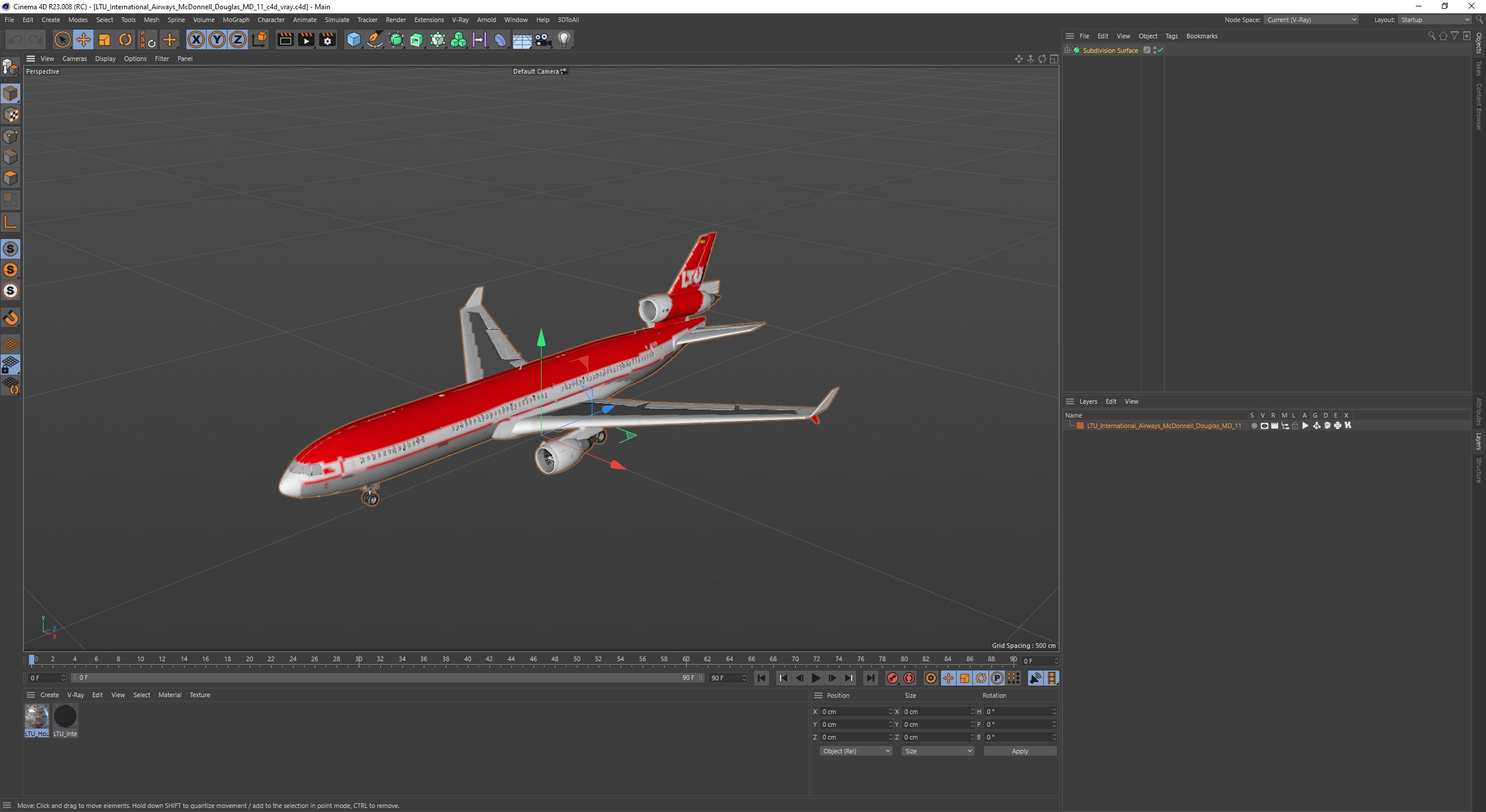 LTU International Airways McDonnell Douglas MD-11 3D model