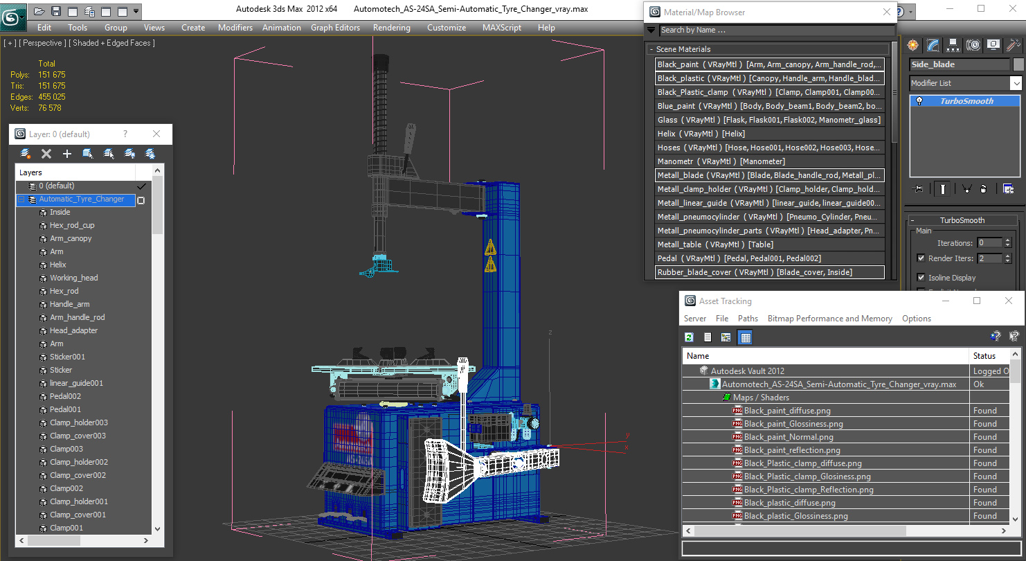 3D Automotech AS-24SA Semi-Automatic Tyre Changer