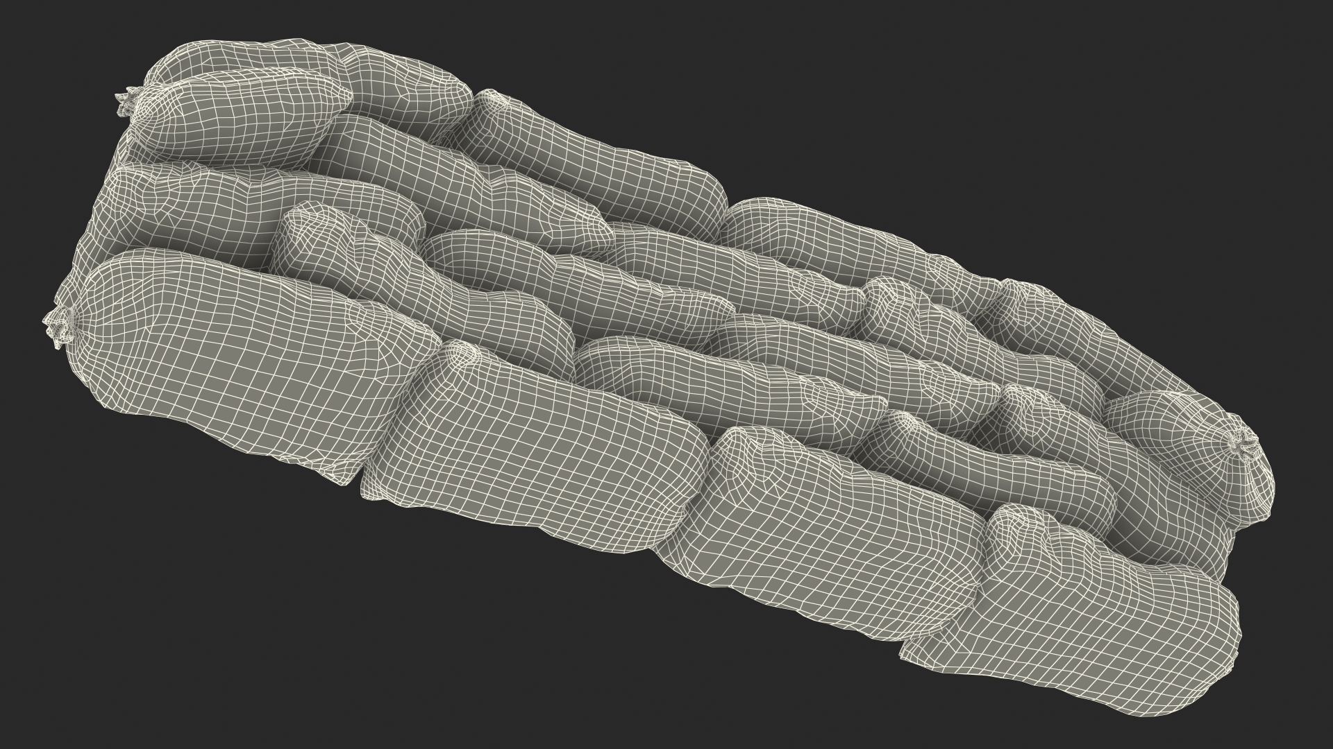 Sandbag Wall 3D