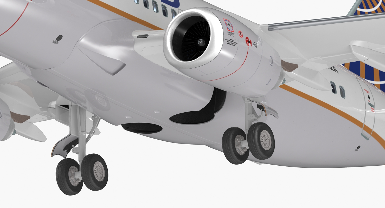 Boeing 737 600 with Interior United Airlines 3D model