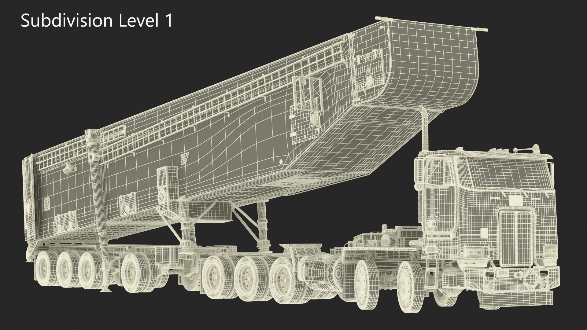 Minuteman Transporter Erector Loader Rigged for Maya 3D