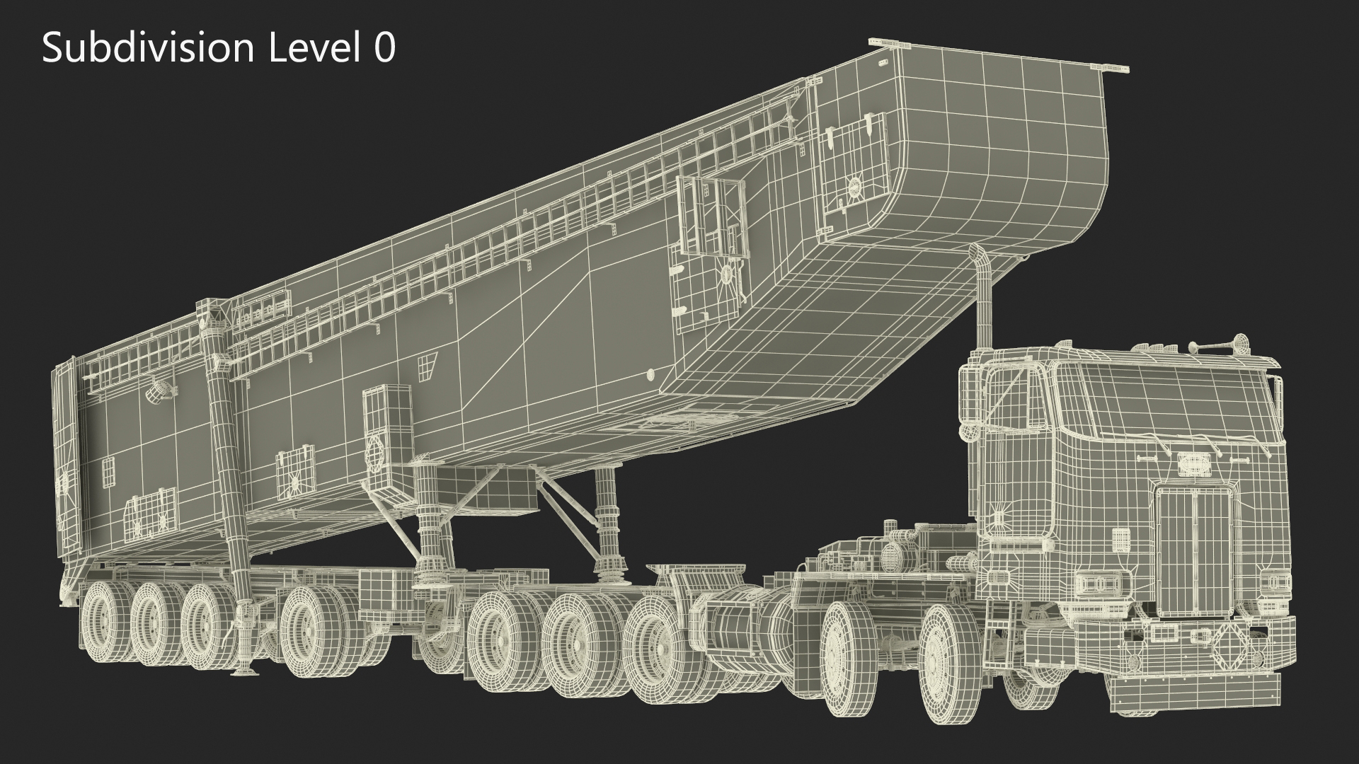 Minuteman Transporter Erector Loader Rigged for Maya 3D