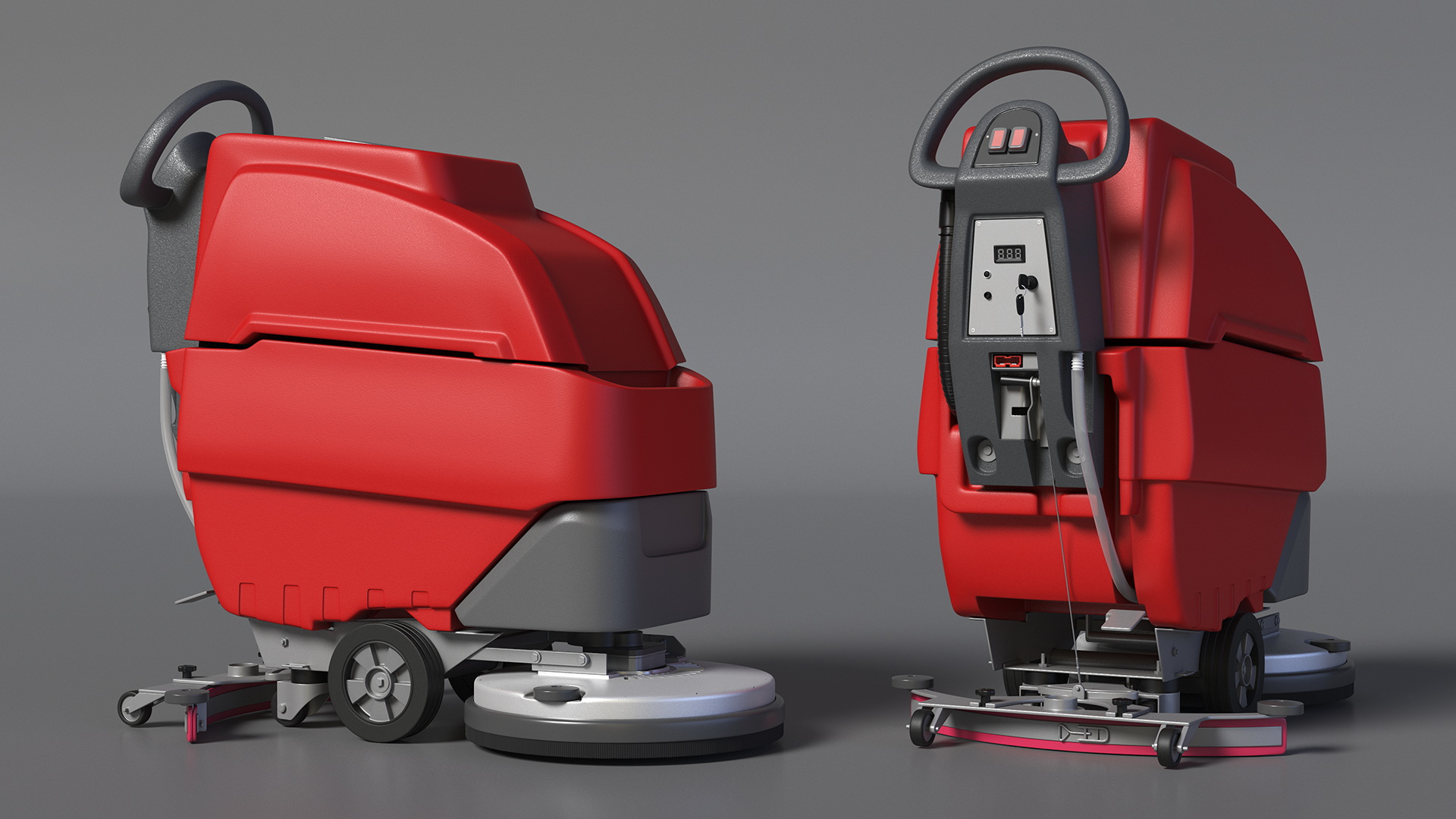 3D Floor Cleaning Machine Red