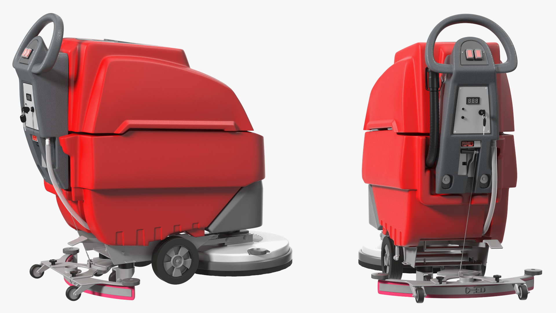 3D Floor Cleaning Machine Red