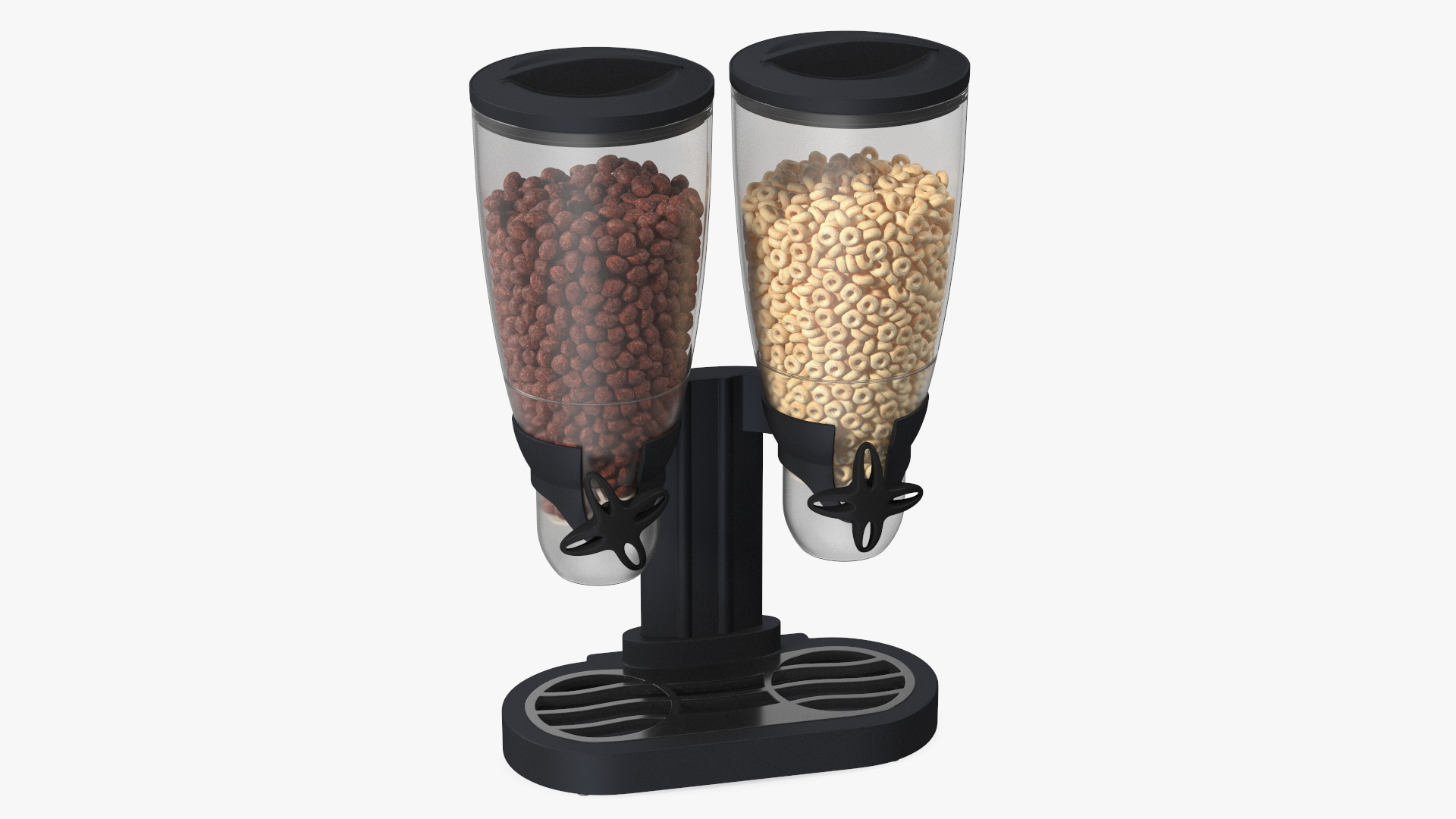 3D Dispensers for Dry Food with Cereal Black