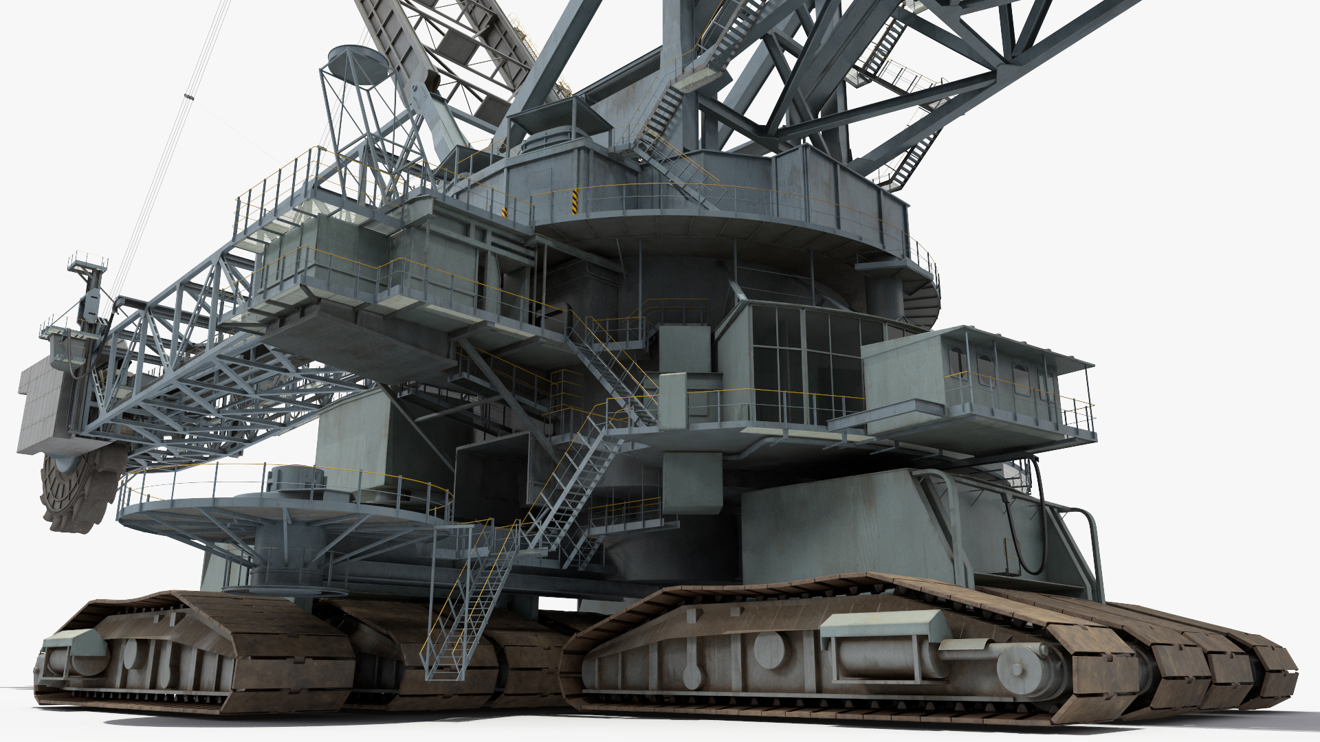 3D model Bagger 293 Bucket Wheel Excavator Rigged