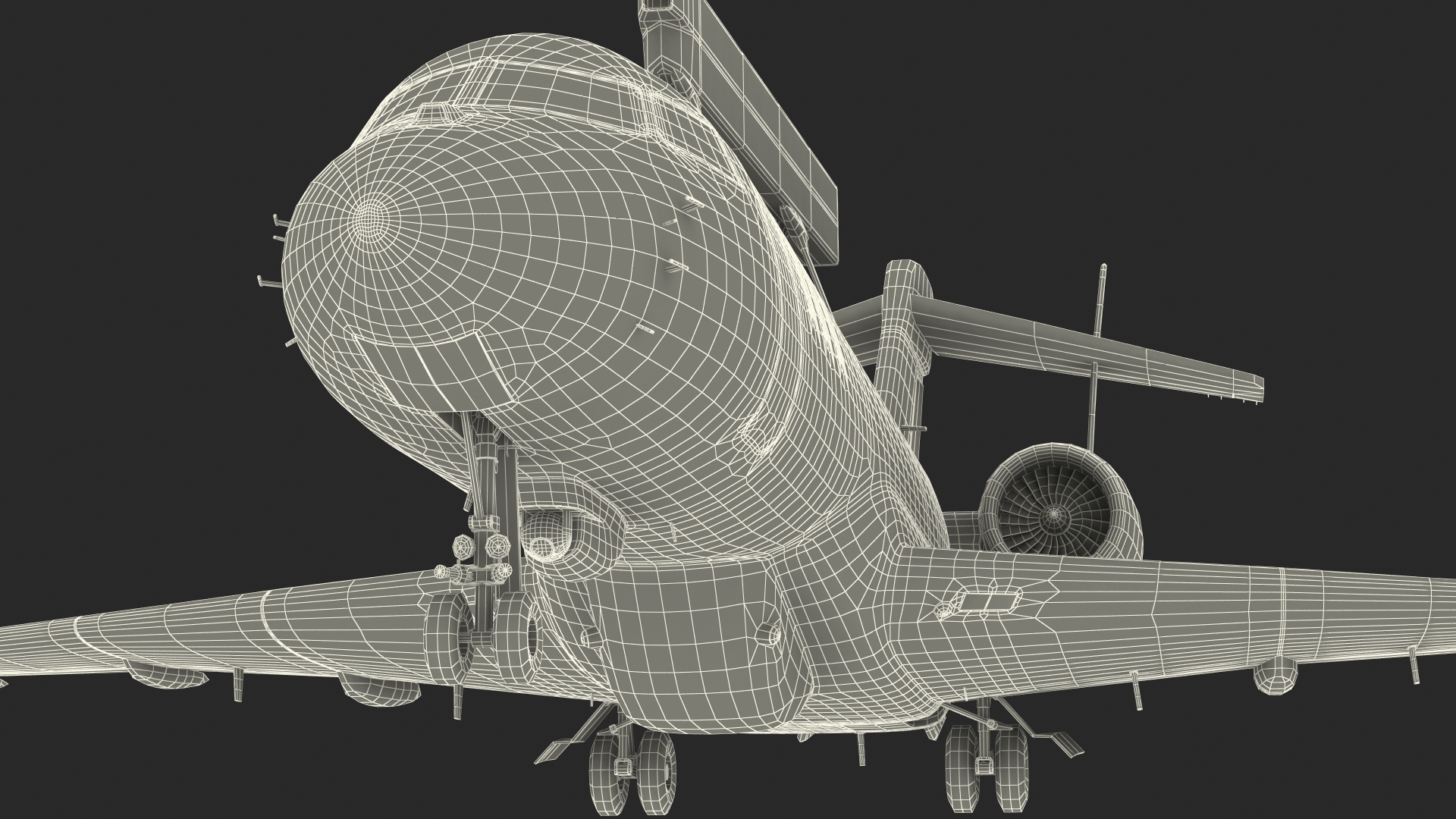 3D model Multi Role AEW&C Aircraft Simplified Interior