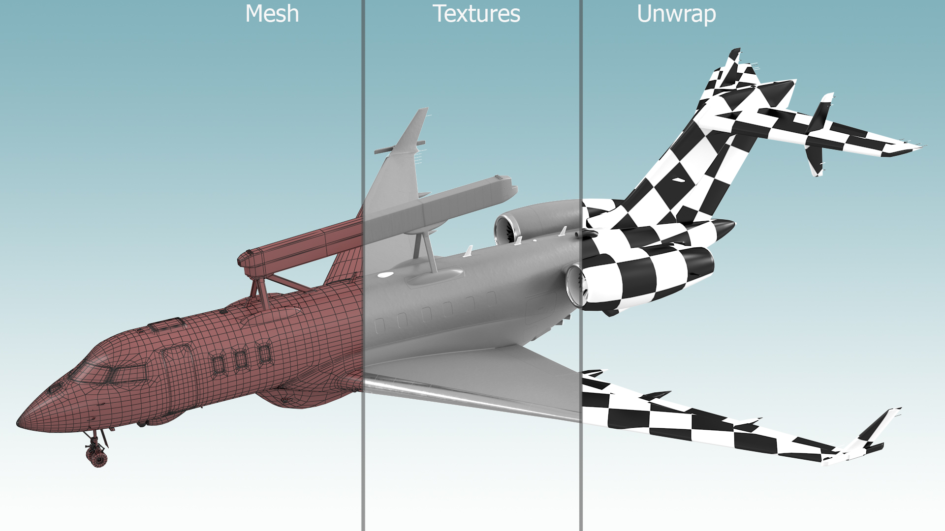 3D model Multi Role AEW&C Aircraft Simplified Interior