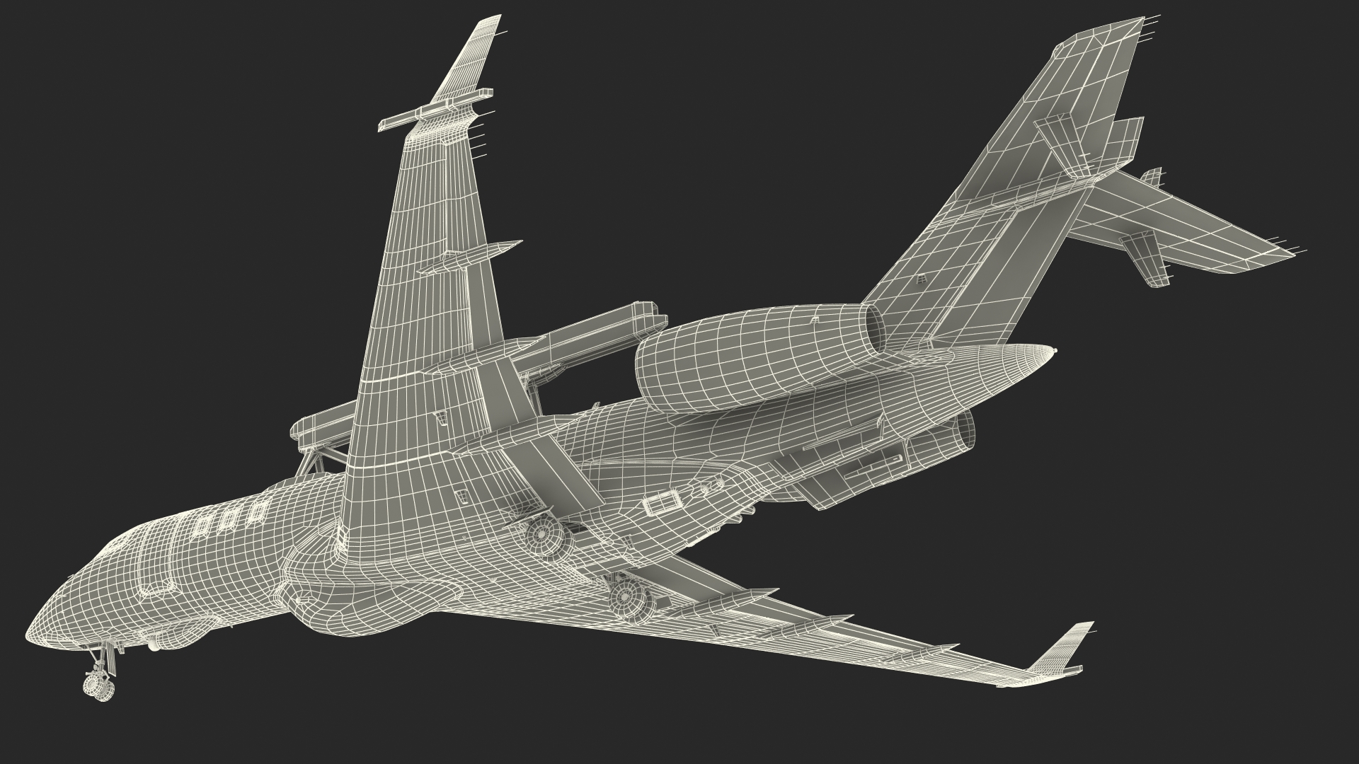 3D model Multi Role AEW&C Aircraft Simplified Interior