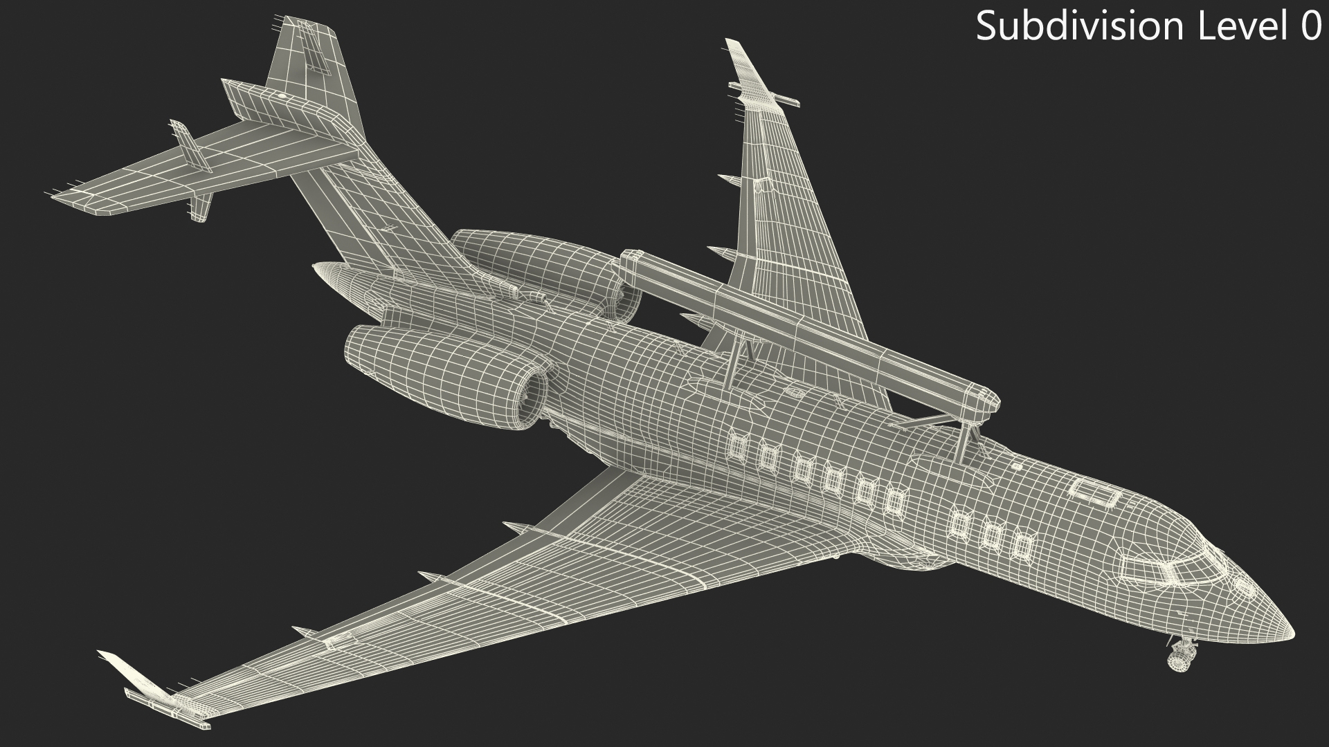 3D model Multi Role AEW&C Aircraft Simplified Interior