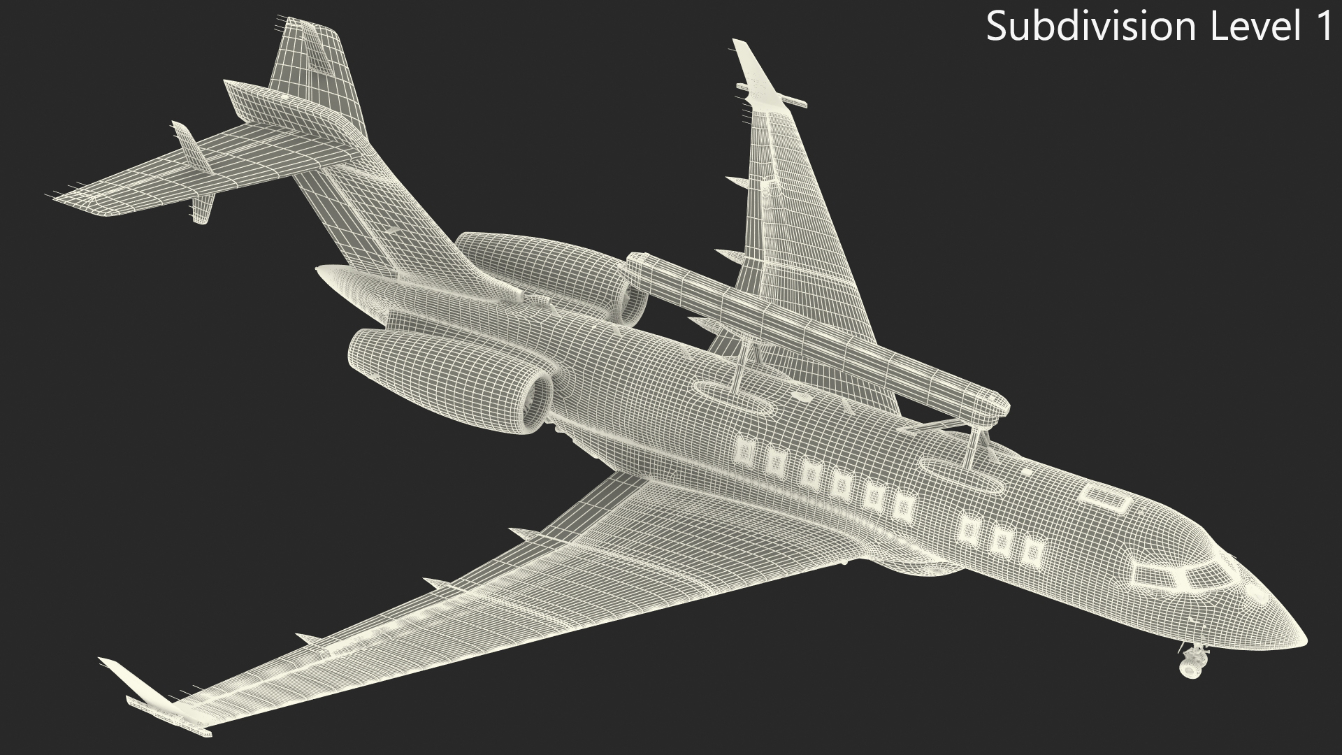 3D model Multi Role AEW&C Aircraft Simplified Interior