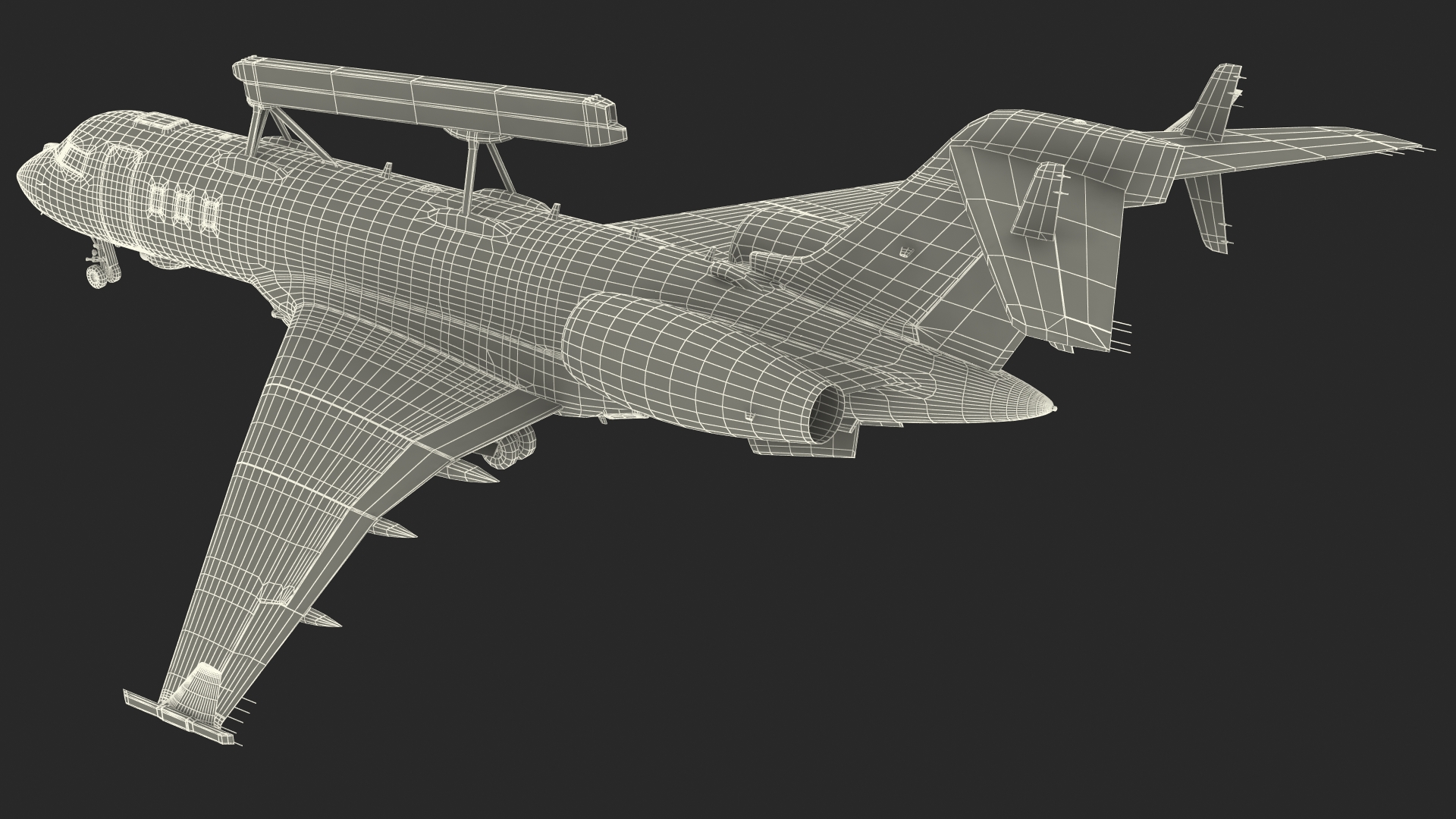 3D model Multi Role AEW&C Aircraft Simplified Interior