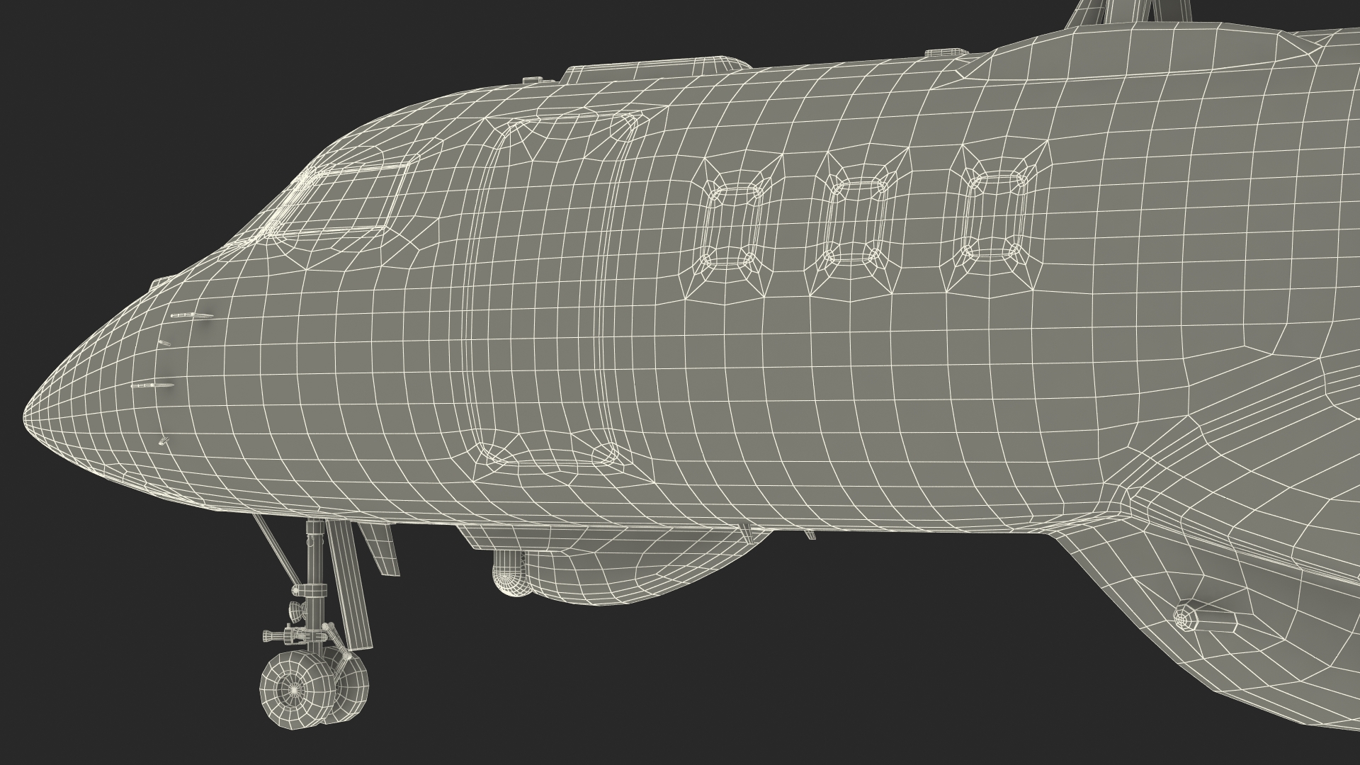 3D model Multi Role AEW&C Aircraft Simplified Interior