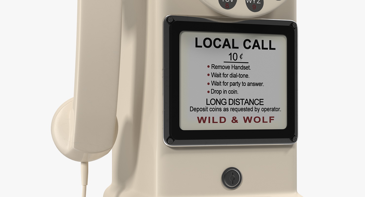 3D model Wild Wolf 1950 American Diner Phone