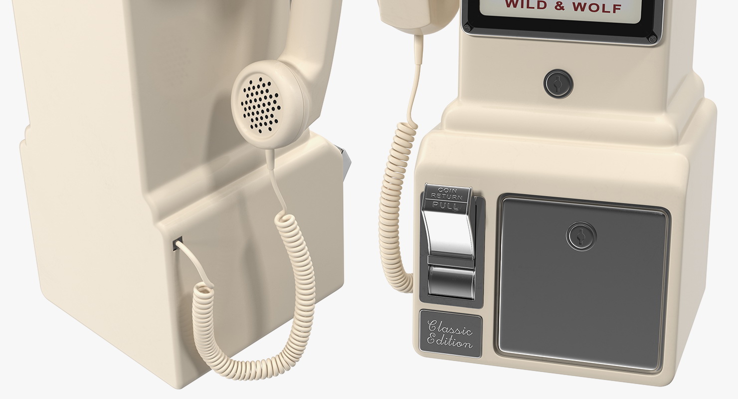 3D model Wild Wolf 1950 American Diner Phone