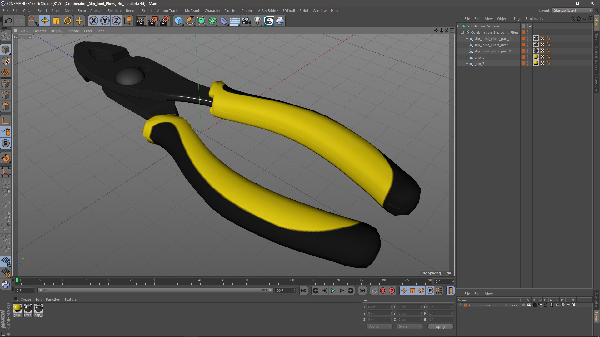 Combination Slip Joint Pliers 3D model