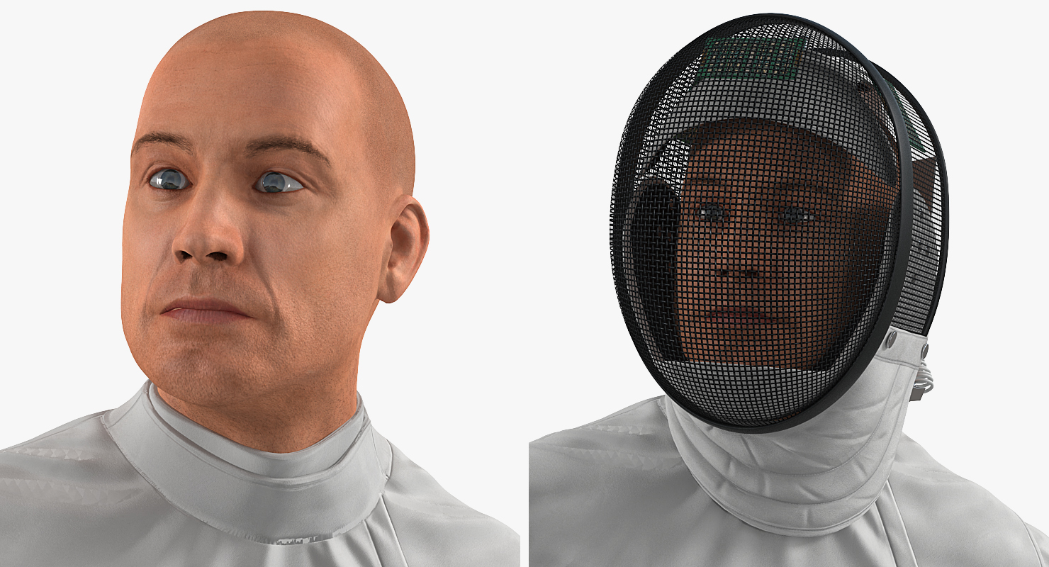 3D French Olympic Fencers Fight model