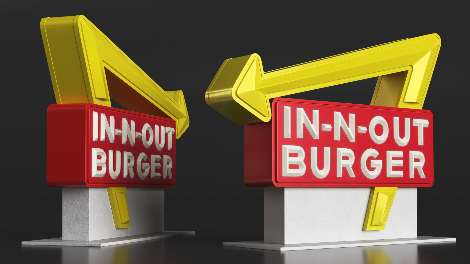 3D In N Out Burger Stand