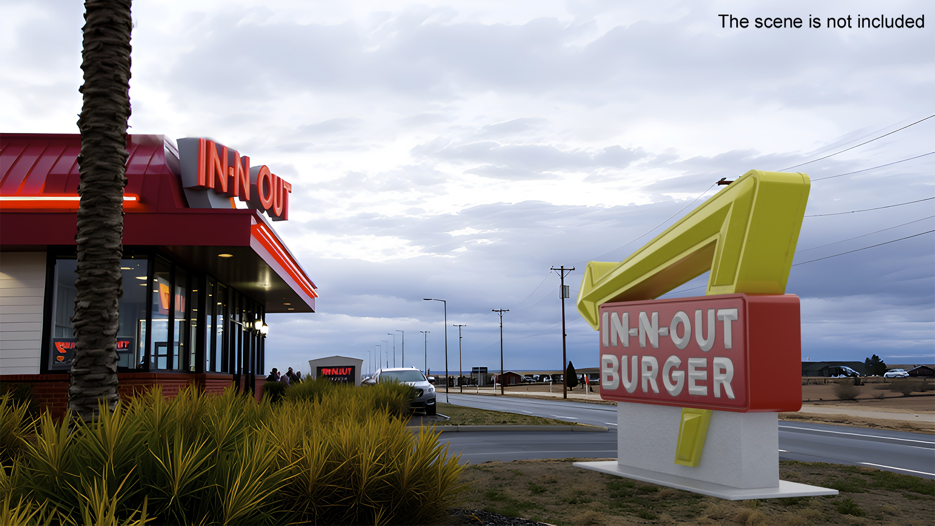 3D In N Out Burger Stand