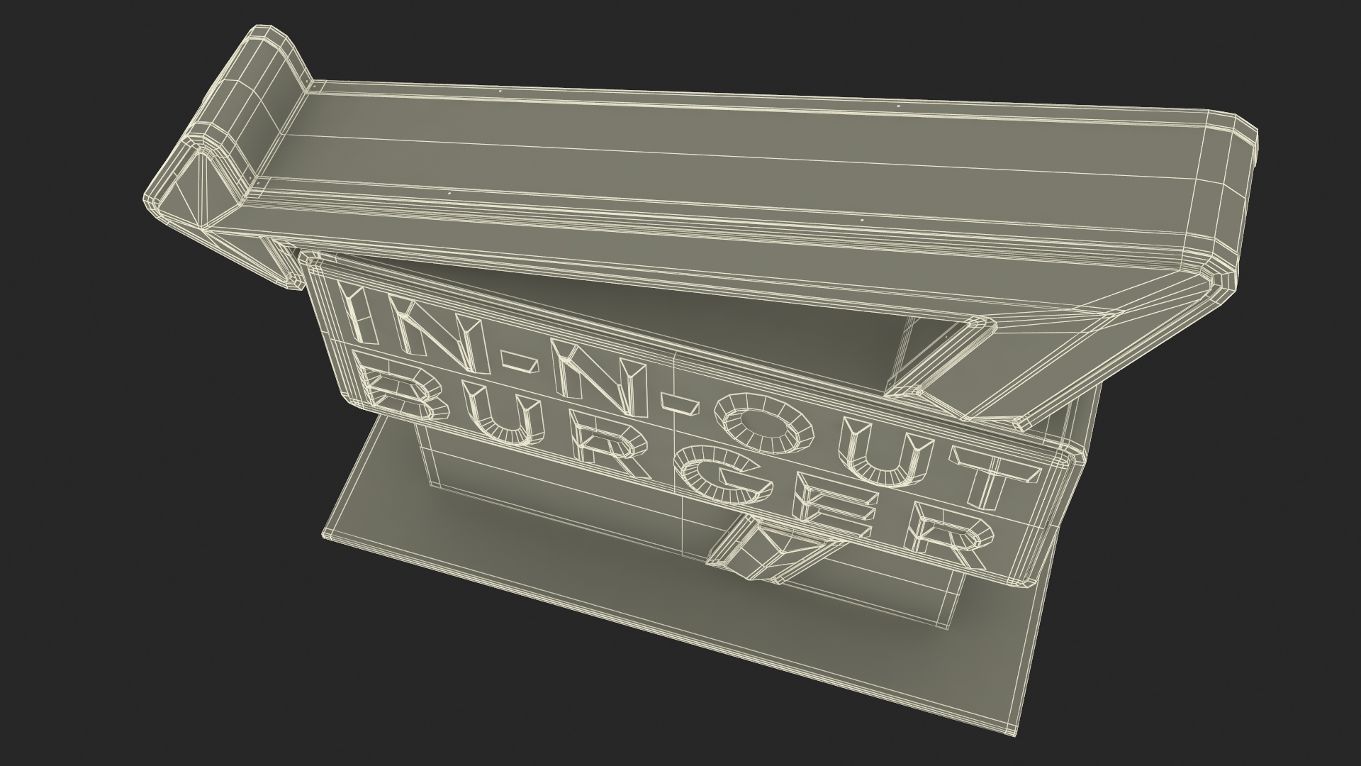 3D In N Out Burger Stand