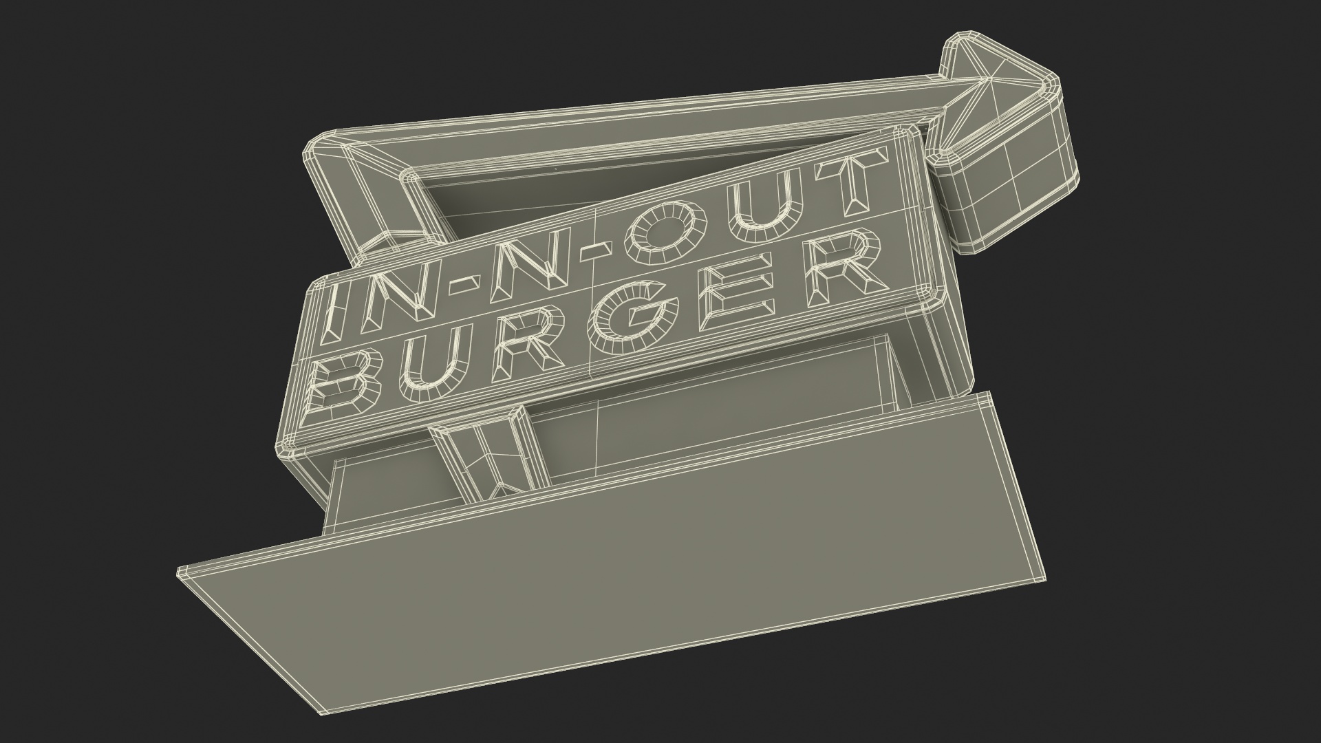 3D In N Out Burger Stand