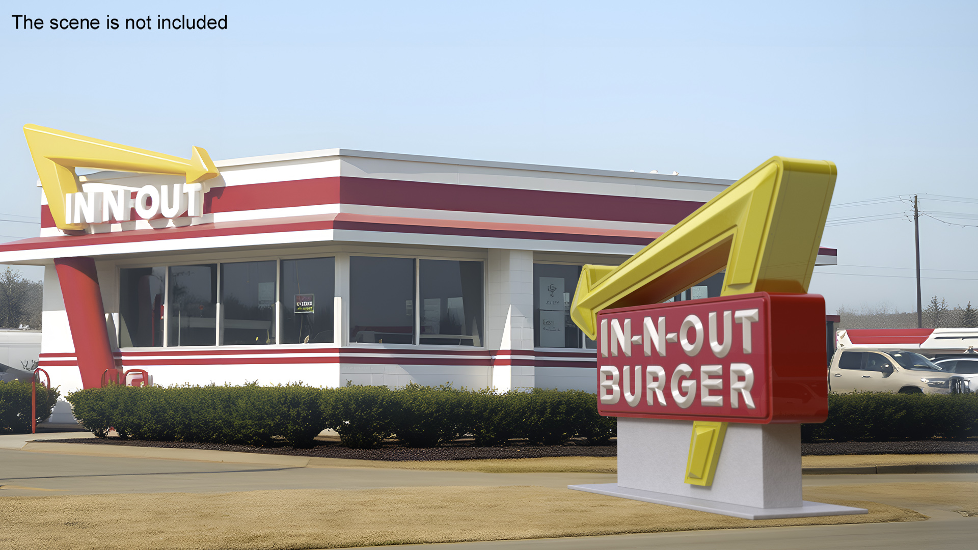 3D In N Out Burger Stand