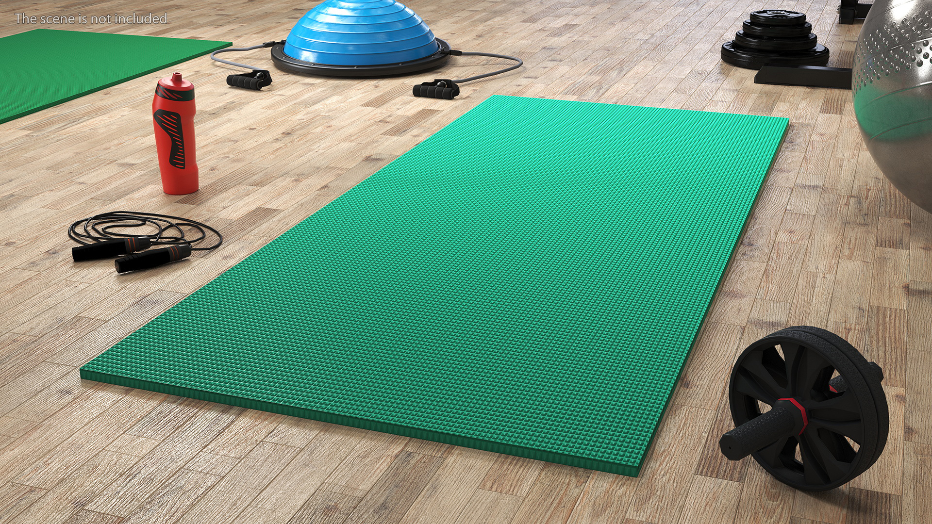 3D Gradient Green Fitness Mat