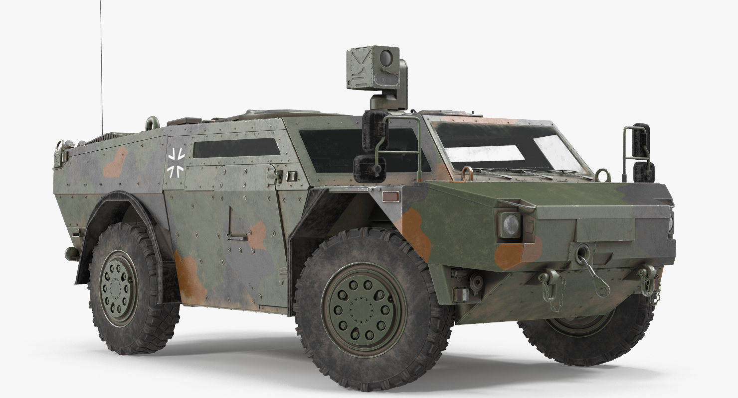 3D Fennek German Reconnaissance Vehicle Rigged model