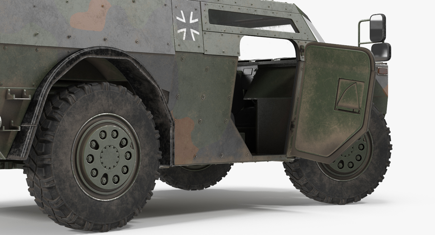 3D Fennek German Reconnaissance Vehicle Rigged model