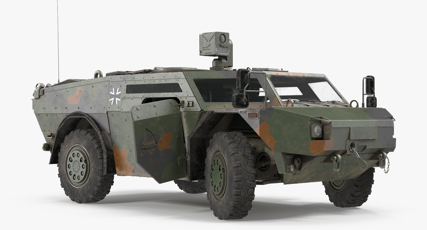 3D Fennek German Reconnaissance Vehicle Rigged model