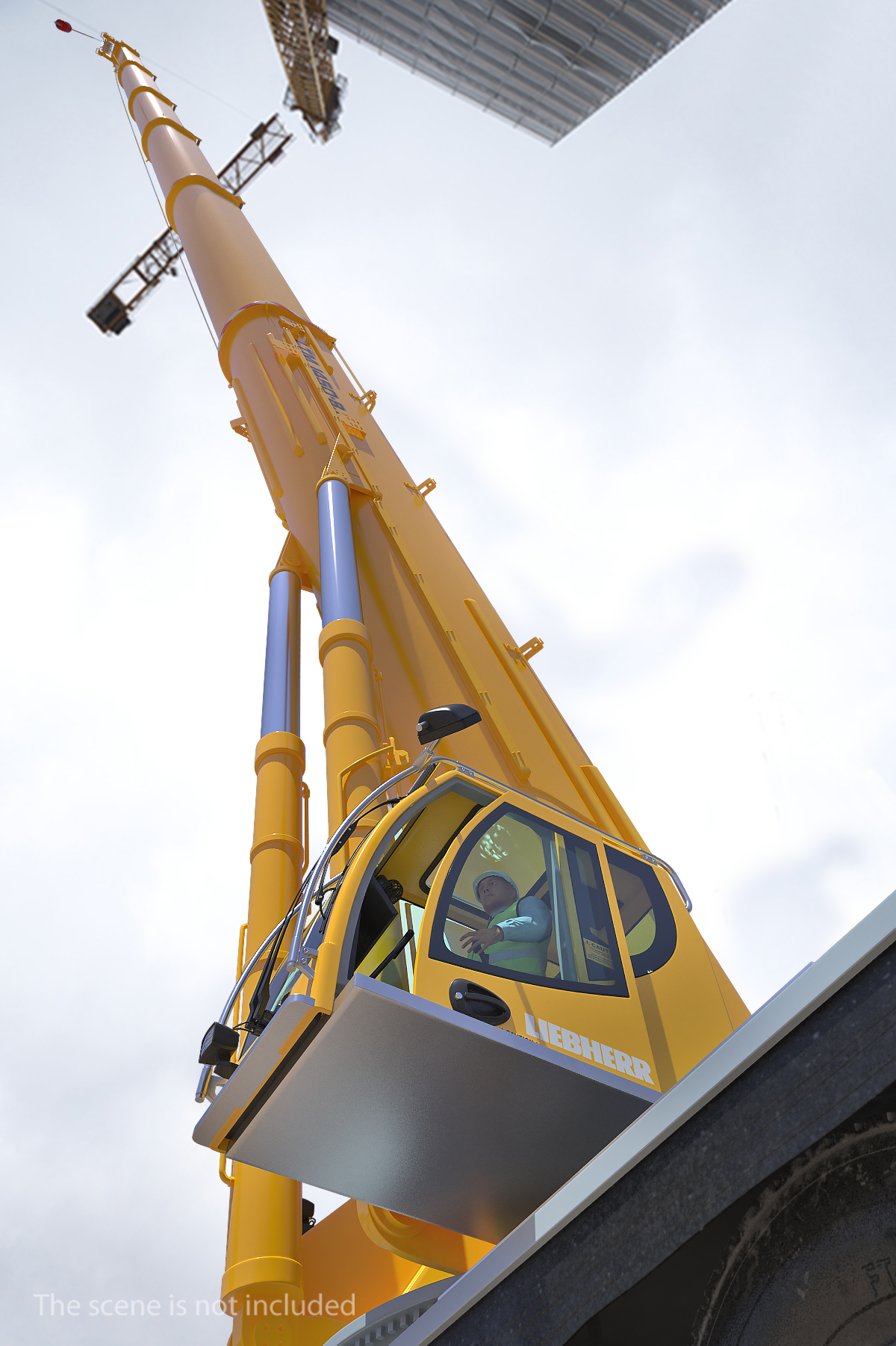 3D Liebherr LTM 1450 Mobile Crane Rigged for Cinema 4D