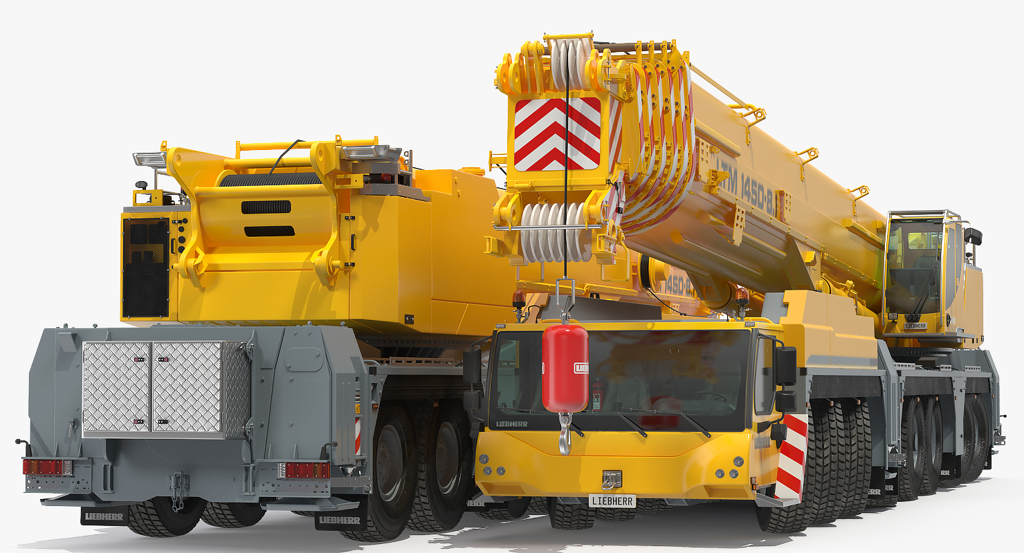 3D Liebherr LTM 1450 Mobile Crane Rigged for Cinema 4D