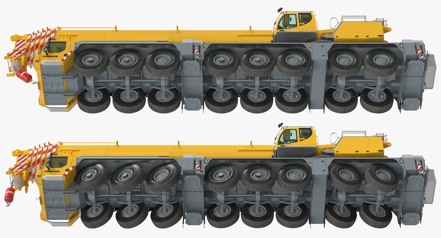 3D Liebherr LTM 1450 Mobile Crane Rigged for Cinema 4D