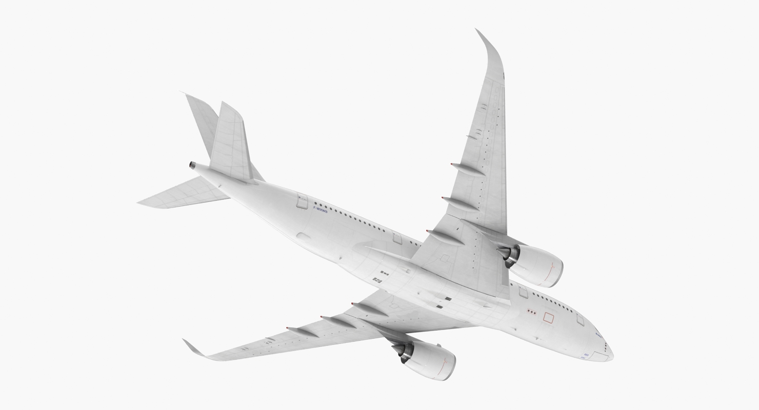 3D model Airbus A350 800 Generic Rigged