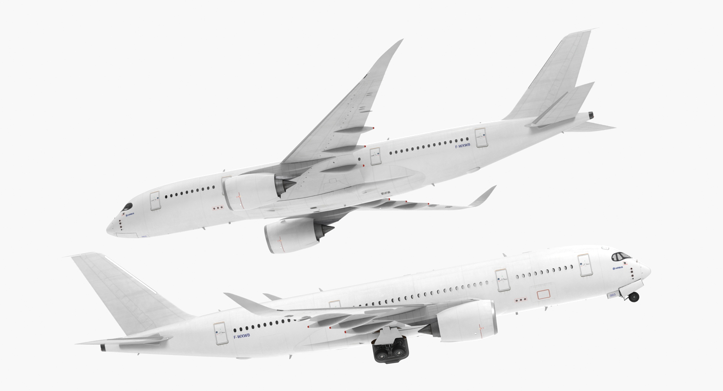 3D model Airbus A350 800 Generic Rigged