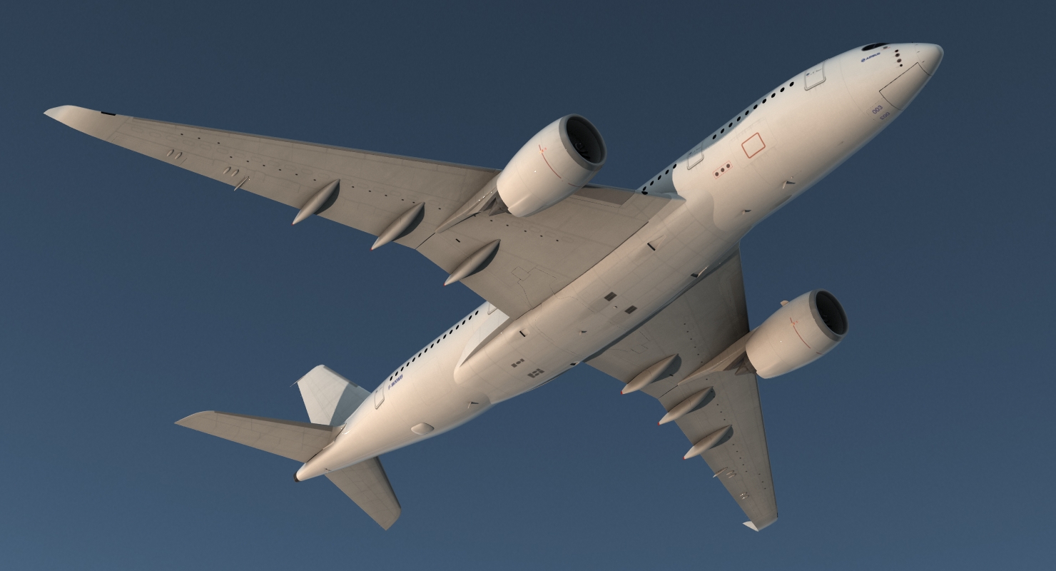 3D model Airbus A350 800 Generic Rigged