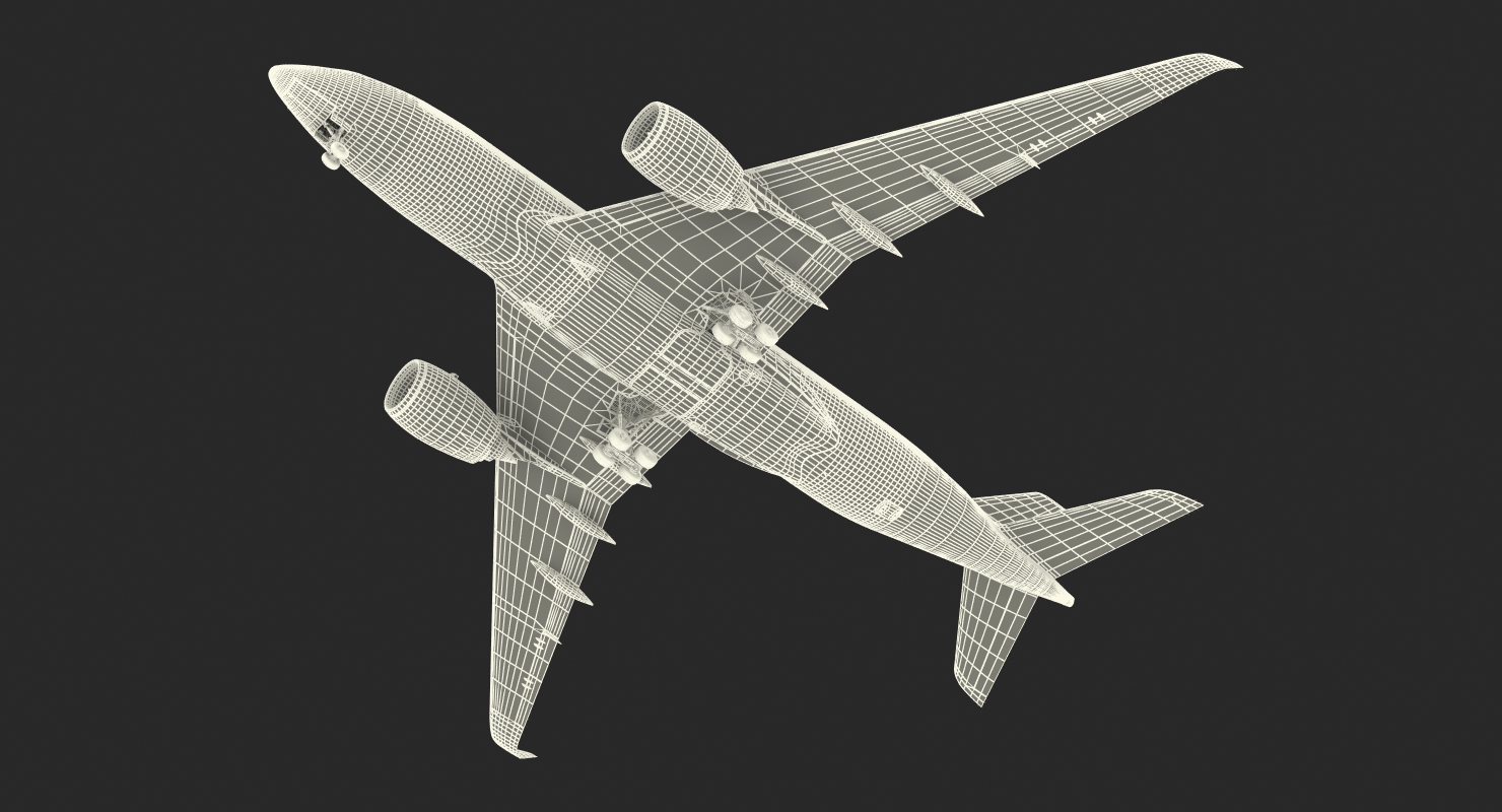 3D model Airbus A350 800 Generic Rigged