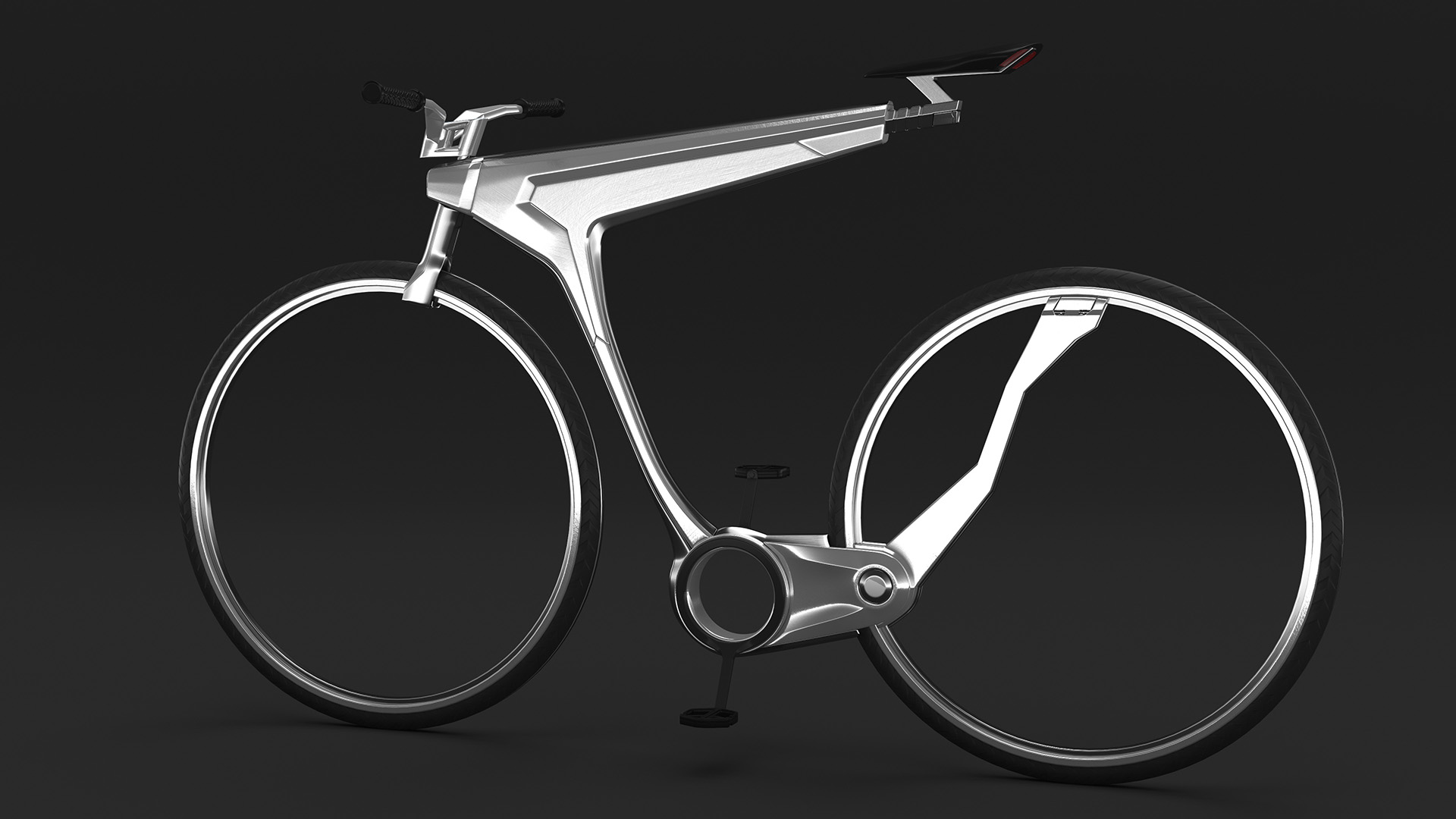 Futuristic Electric Bicycle Rigged 3D model