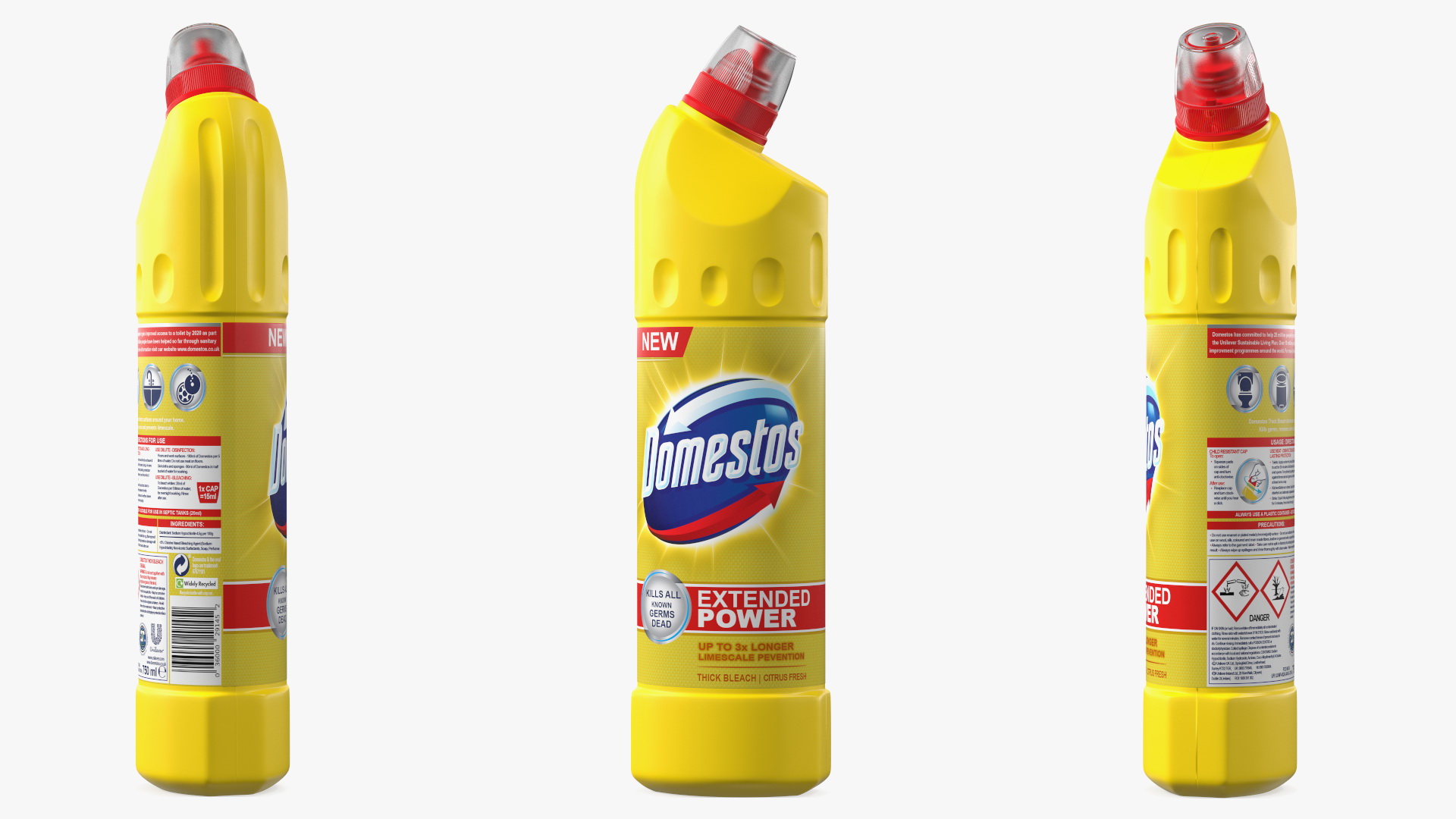 3D Domestos Bleach Toilet Cleaner Citrus Fresh model