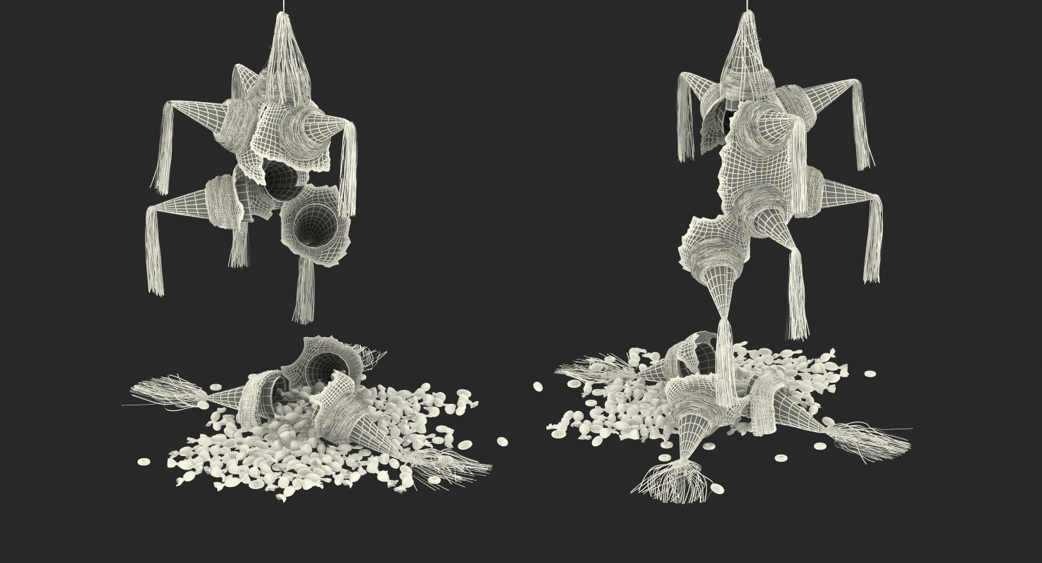 Smashed Star Pinata 3D model