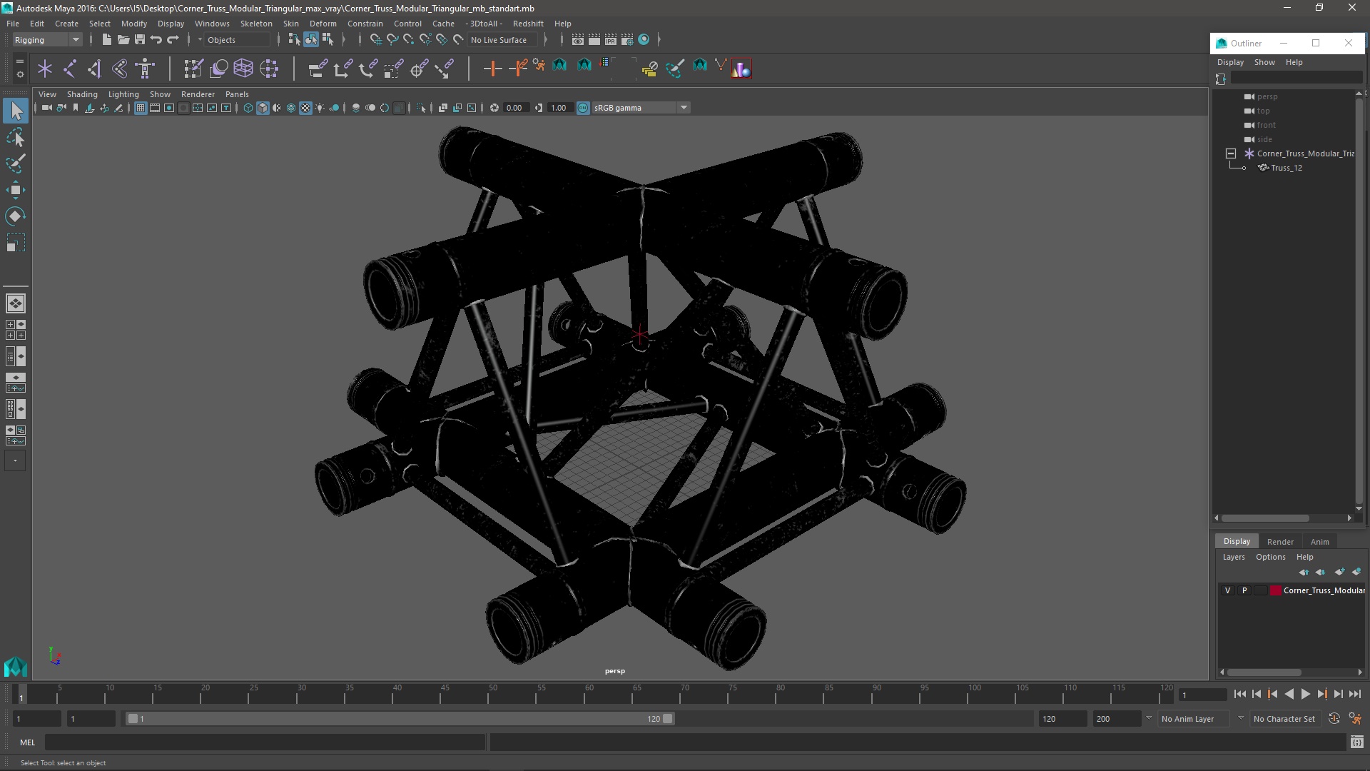 3D Corner Truss Modular Triangular