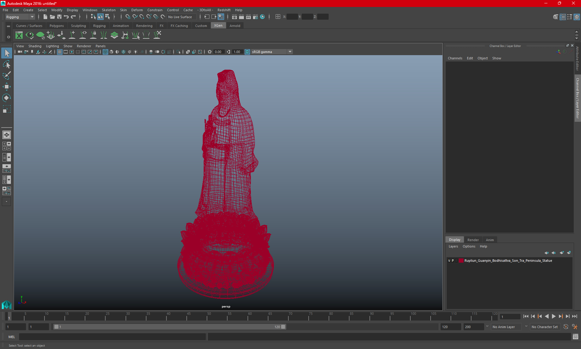 Ruyilun Guanyin Bodhisattva Son Tra Peninsula Statue 3D